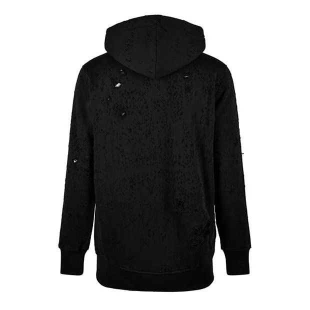 1017 ALYX 9SM o1g2r1mq0824 Distressed Cotton Hoodie in Black Size US S / EU 44-46 / 1 - 2 Thumbnail