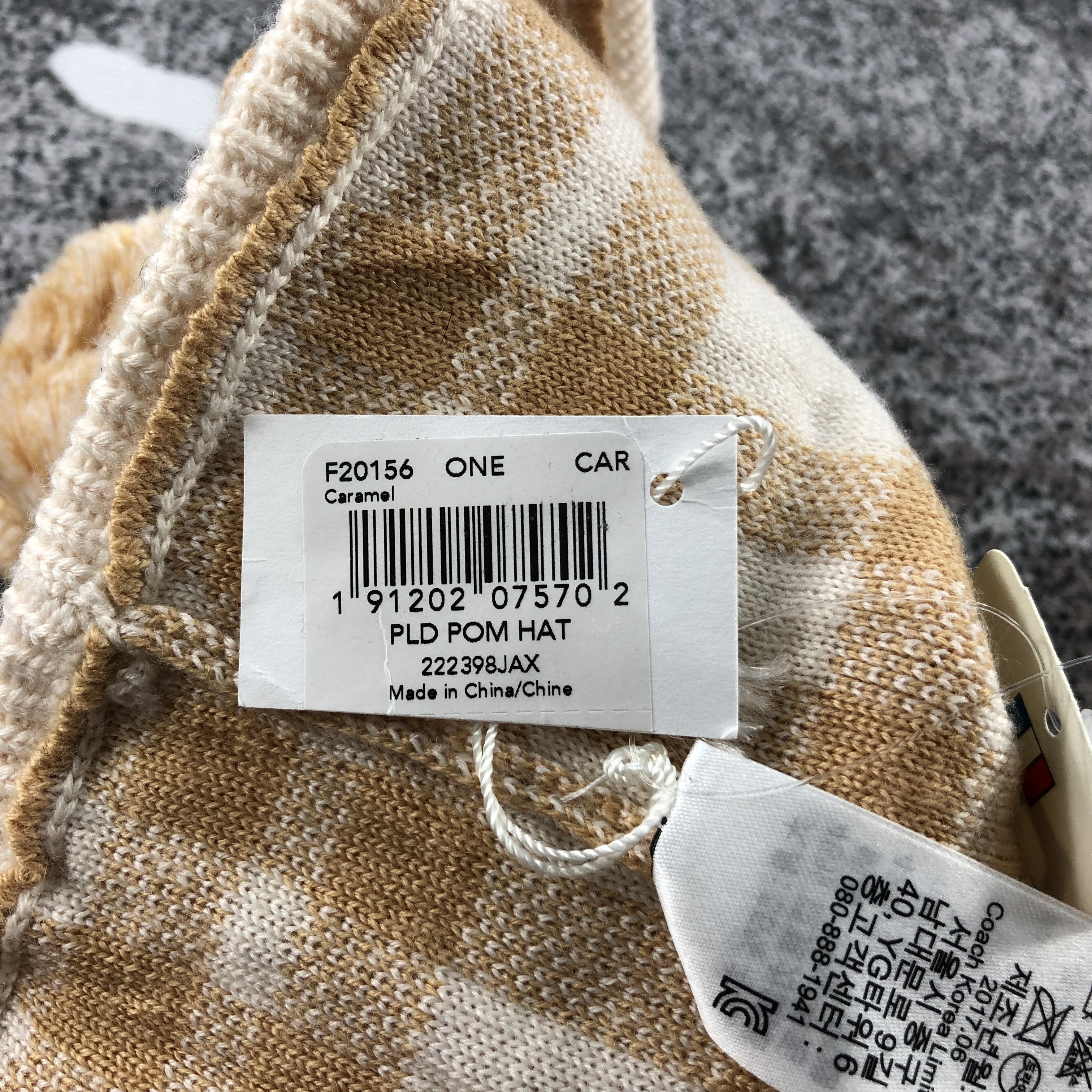 Coach Coach Gingham Wool Bobble Beanie Snowcap Snow Hat B03 Size ONE SIZE - 8 Thumbnail