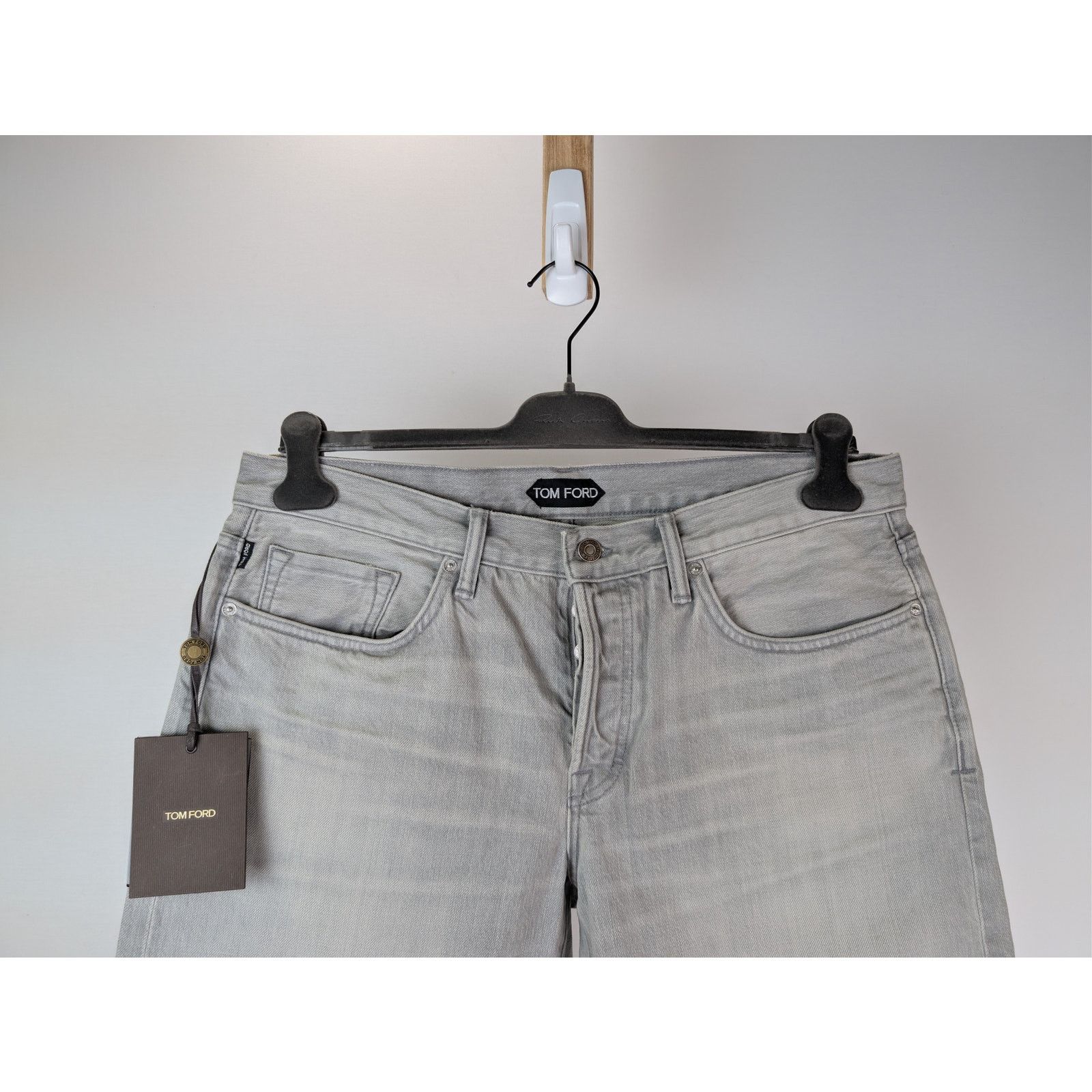 Tom Ford o1rshd1 Slim Fit Denim Jeans in Pale Grey Size US 36 / EU 52 - 3 Thumbnail