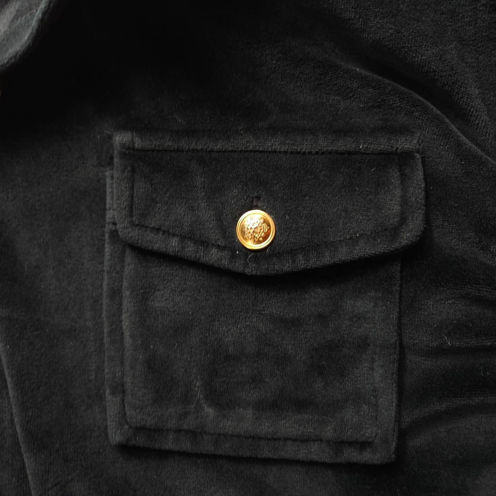 Jones New York EUC VTG Jones New York Velour Utility Shirt Sz. S Black Size S / US 4 / IT 40 - 4 Thumbnail