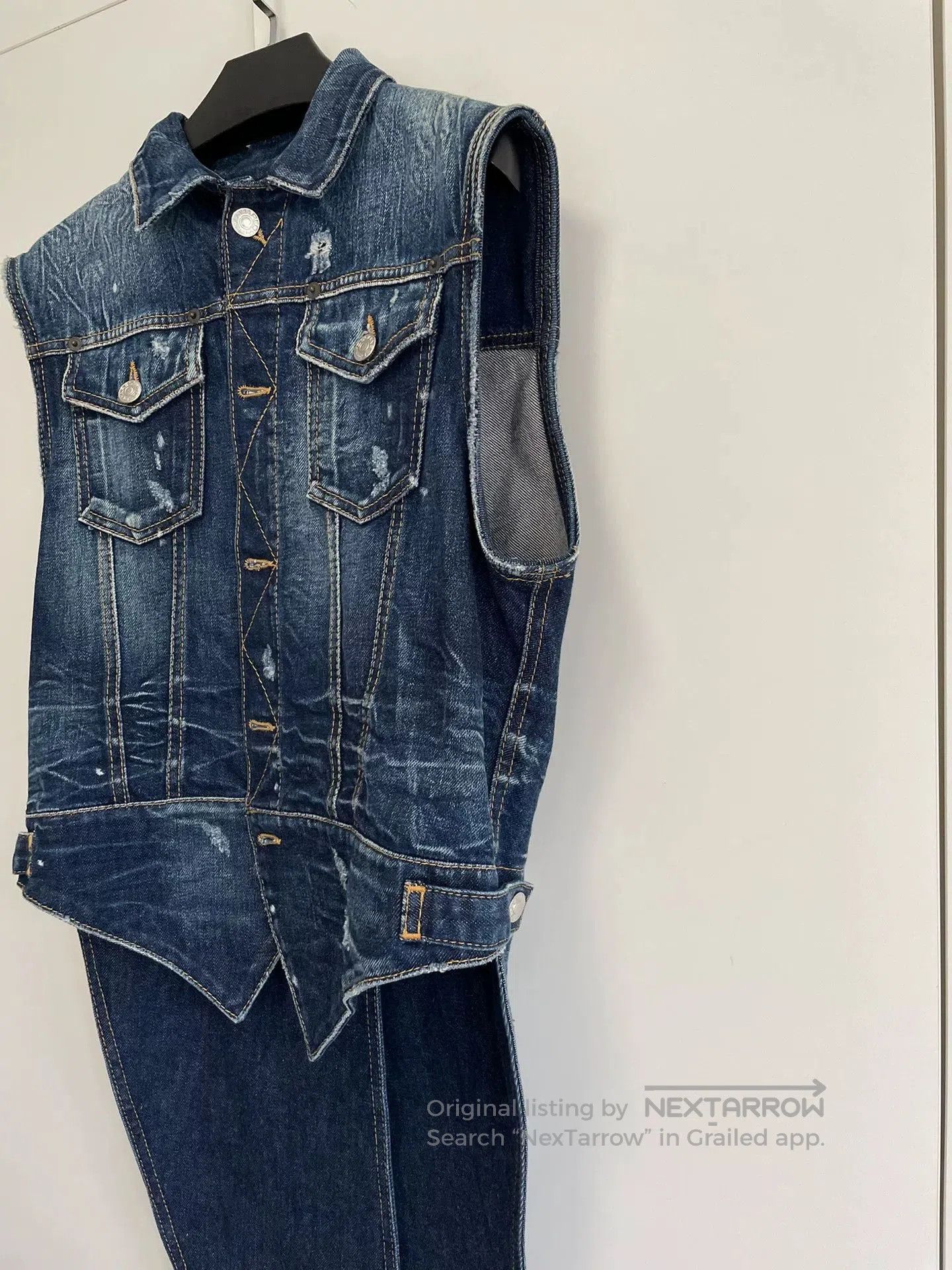 Dsquared2 DSQUARED2 Tuxedo Design Denim Vest. Size US S / EU 44-46 / 1 - 3 Thumbnail