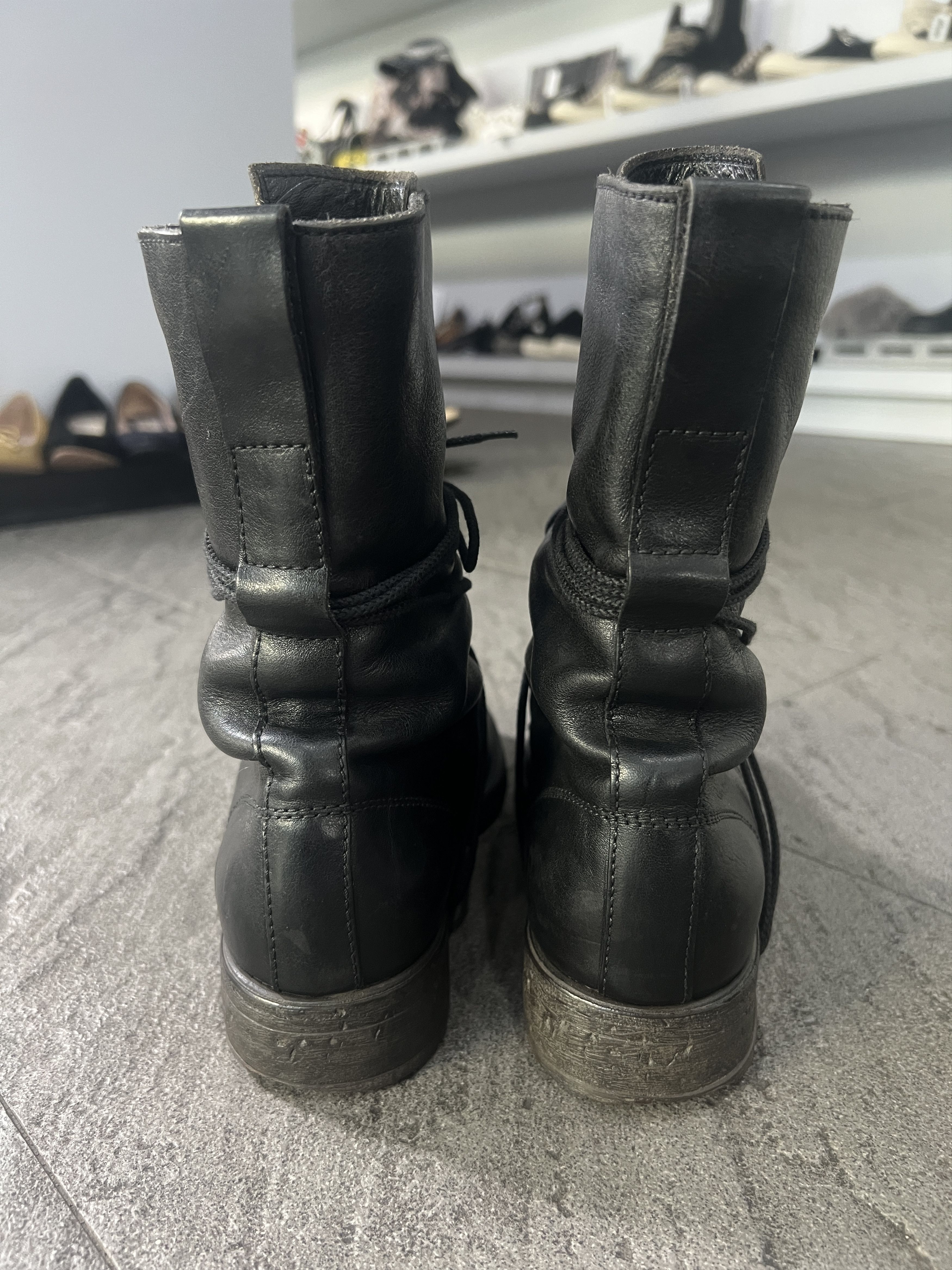 Dirk Bikkembergs Dirk Bikkembergs Leather Combat Boots Black EU41 Size US 8 / EU 41 - 5 Thumbnail