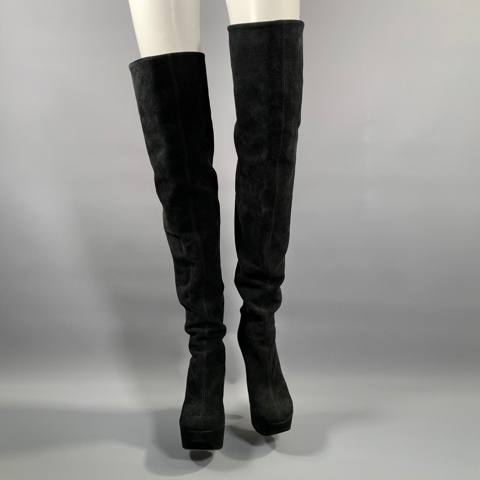 Giuseppe Zanotti GIUSEPPE ZANOTTI Size 6.5 Black Suede Boots Size US 6.5 / IT 36.5 - 1 Thumbnail