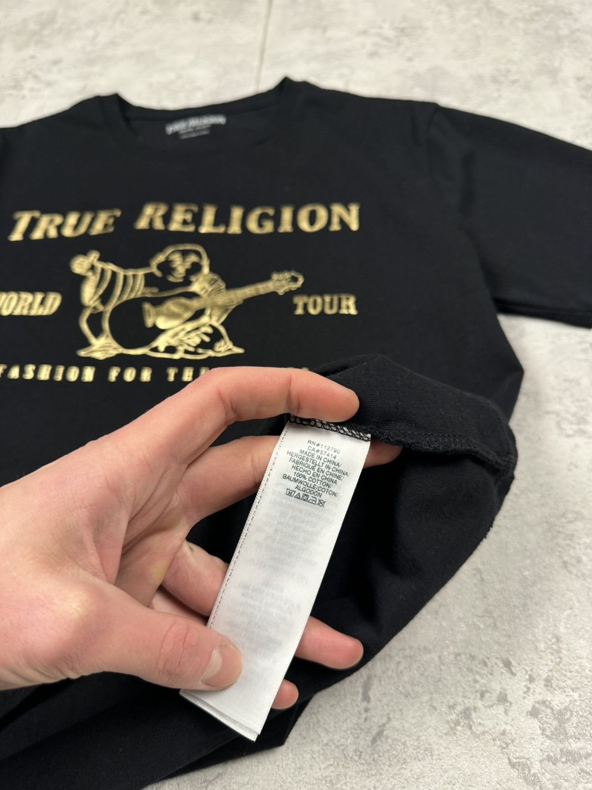 True Religion True Religion Y2K Buddha Big Gold Logo Size L Size US L / EU 52-54 / 3 - 9 Thumbnail