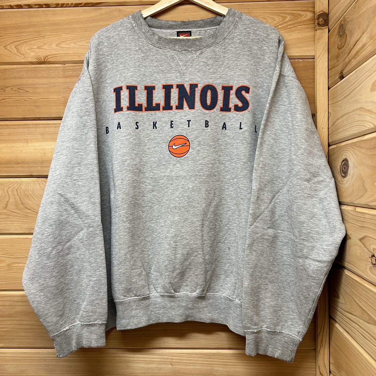 Nike Vintage Illinois Basketball Nike Team Distressed Sweatshirt Size US XXL / EU 58 / 5 - 1 Thumbnail