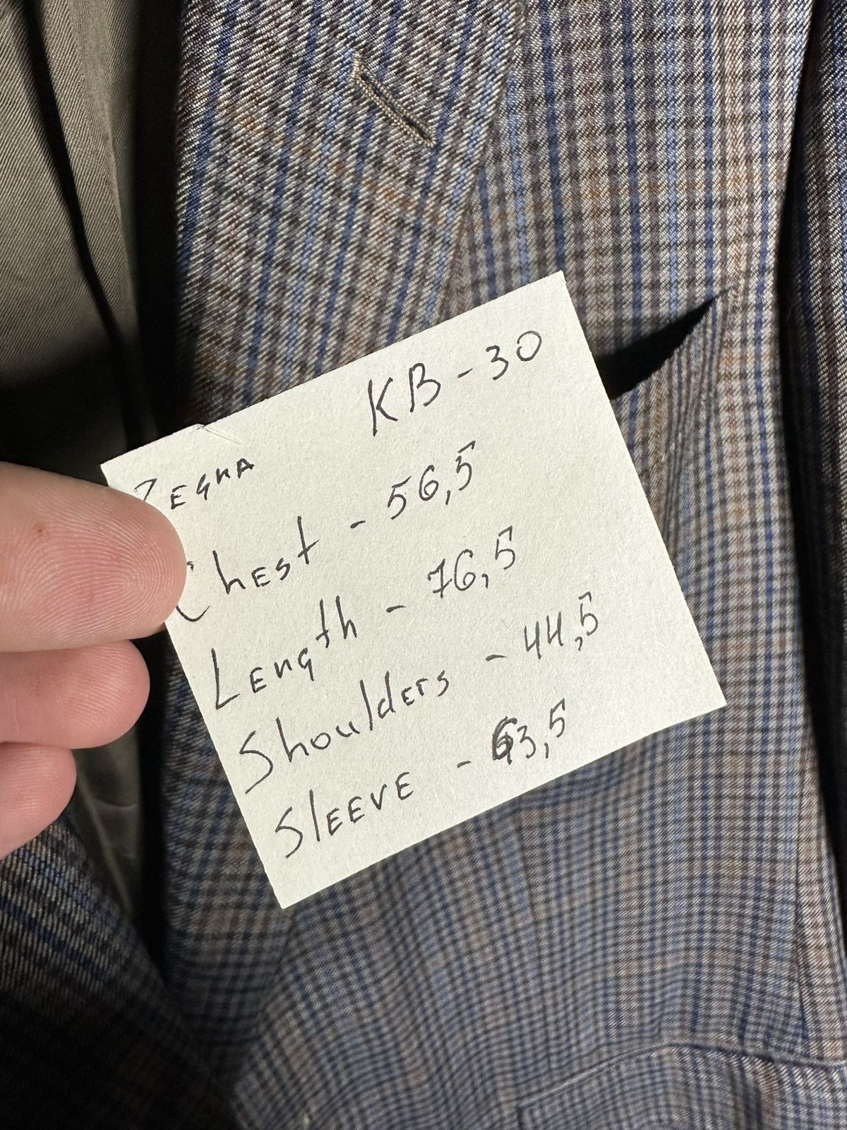 Ermenegildo Zegna Ermenegildo Zegna Cashmere Silk Blazer Jacket Check Size 44R - 6 Thumbnail