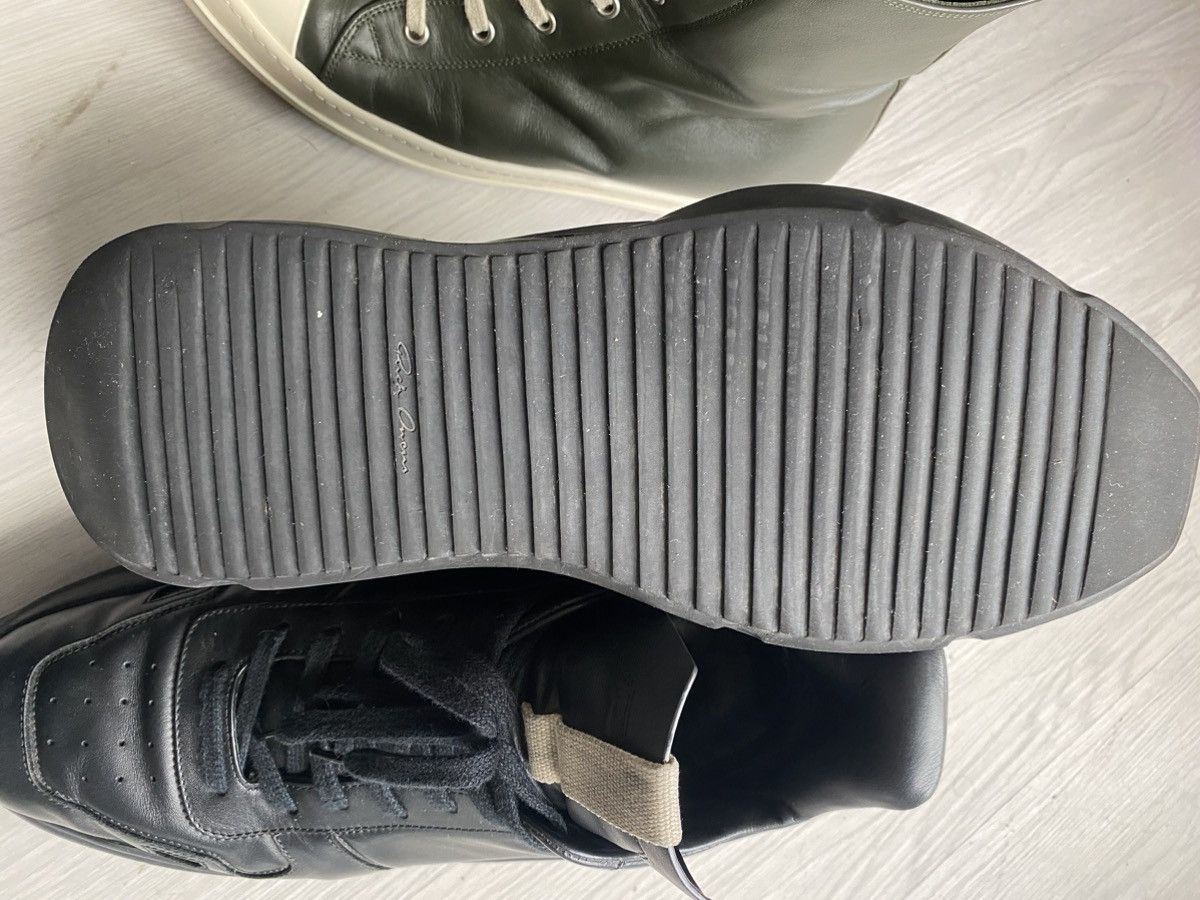 Rick Owens RickOwens Mainline Geth Runner Black Leather SS 21 Size US 10 / EU 43 - 2 Thumbnail