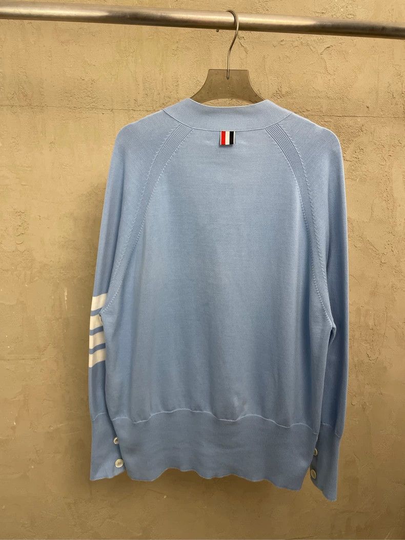 Thom Browne Thom Browne Baby blue knit cardigan Size US XS / EU 42 / 0 - 2 Thumbnail
