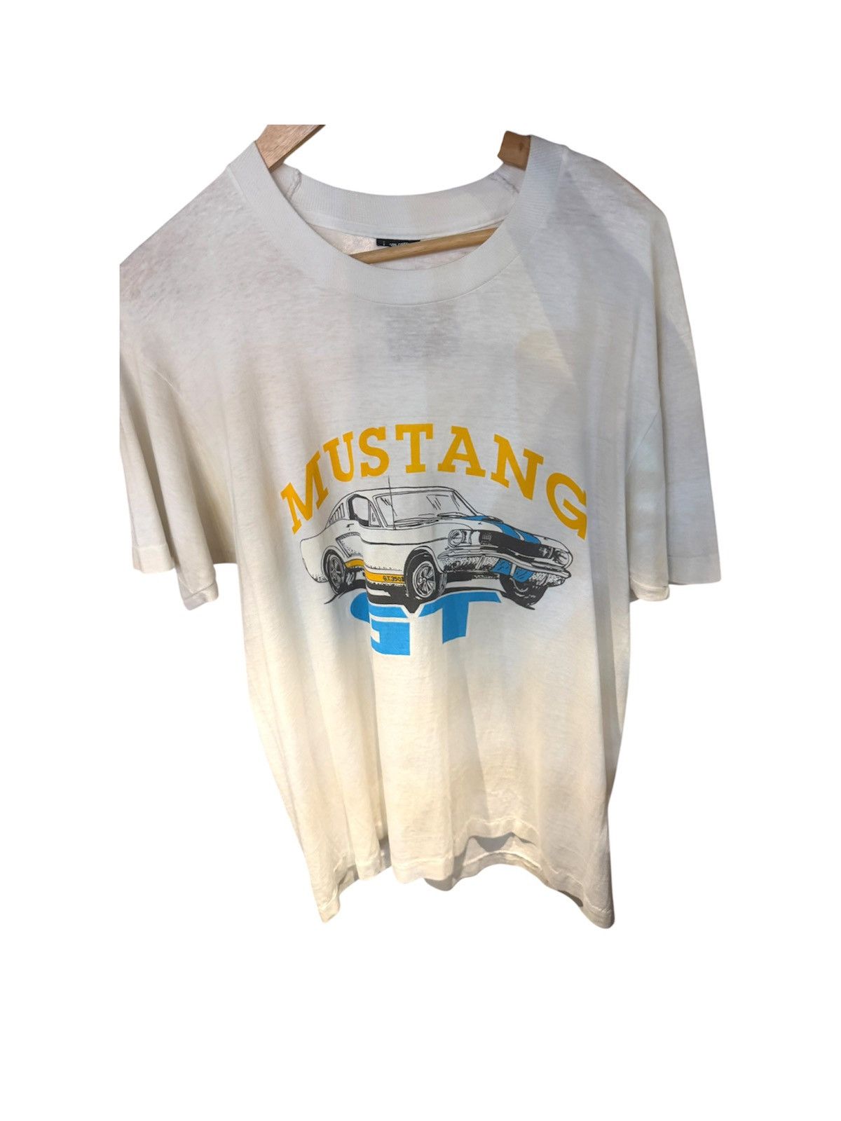 Vintage Vintage 80s 90s Ford Mustang 350GT T Shirt Size US L / EU 52-54 / 3 - 1 Thumbnail