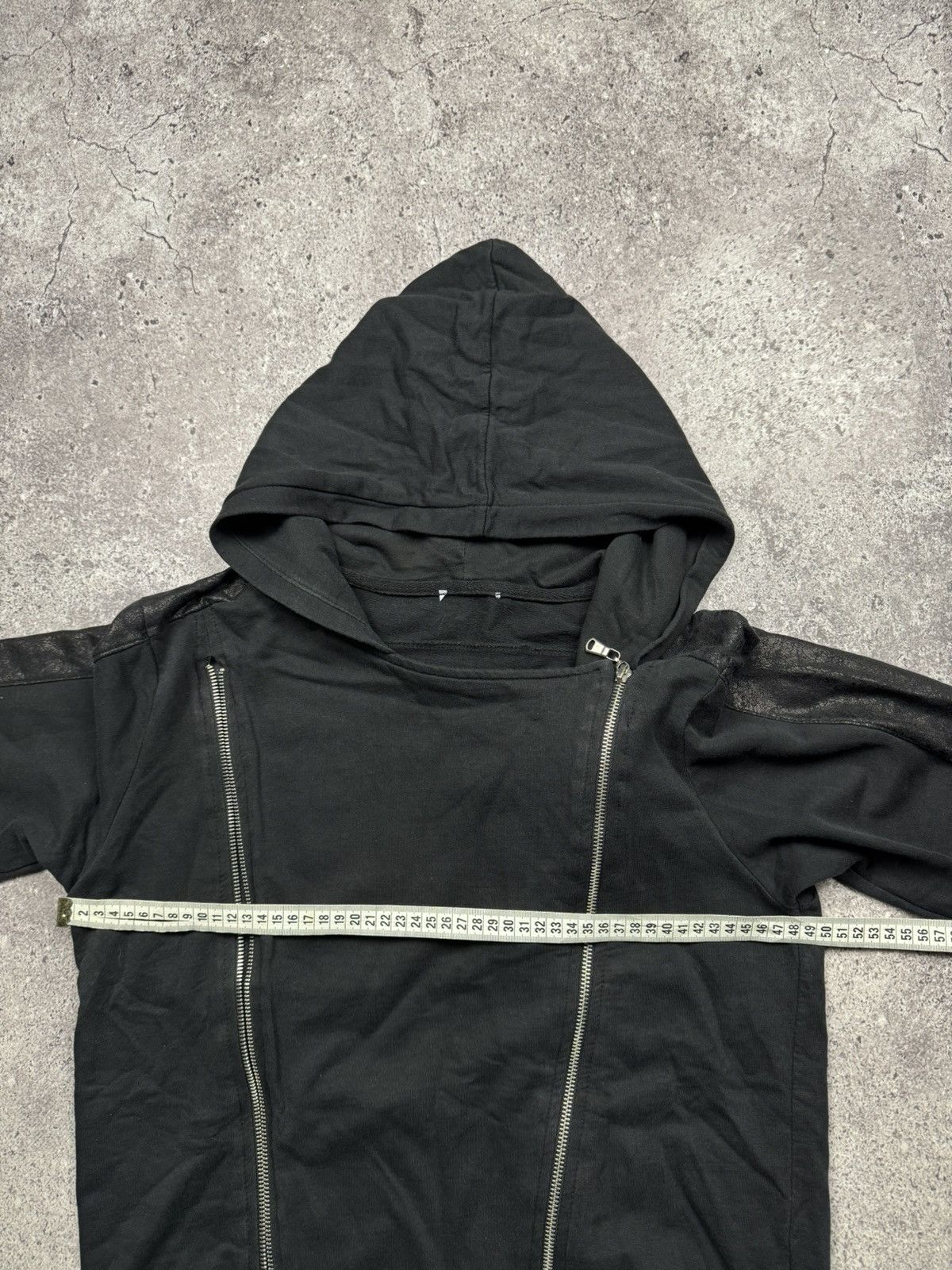 Japanese Brand VTG DISTRESSED RICK OWENS STYLE AVANT GARDE ZIP HOODIE JAPAN Size US XS / EU 42 / 0 - 7 Thumbnail
