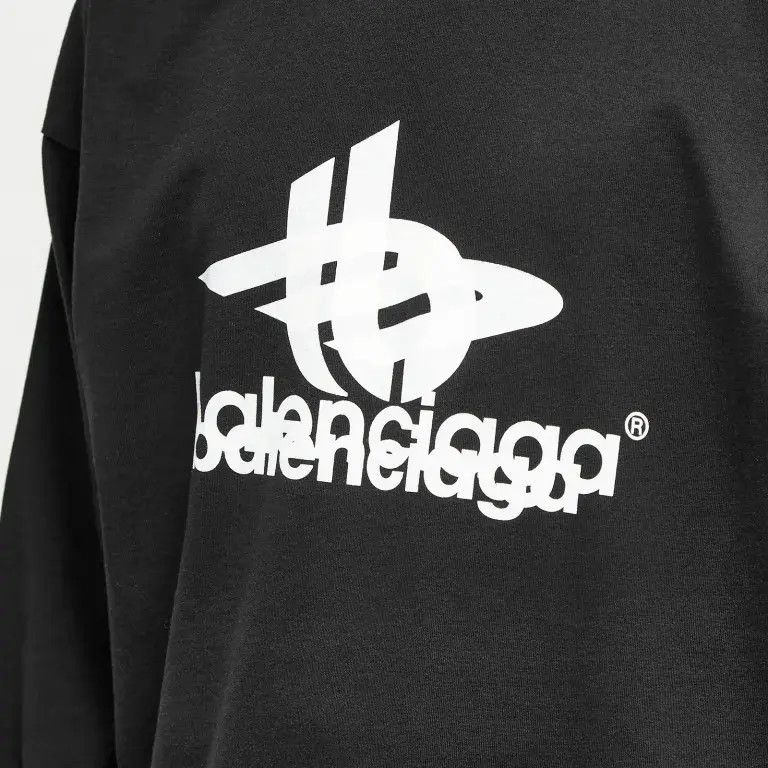 Balenciaga o1bcso1str1224 Layered Sports Long Sleeve T- Shirt Size US XL / EU 56 / 4 - 4 Thumbnail
