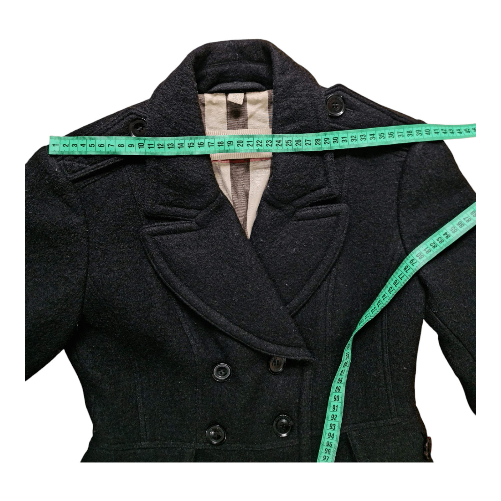 Burberry Burberry Brit Women Plaid PeaCoat nova check Blend Short Size S / US 4 / IT 40 - 9 Thumbnail