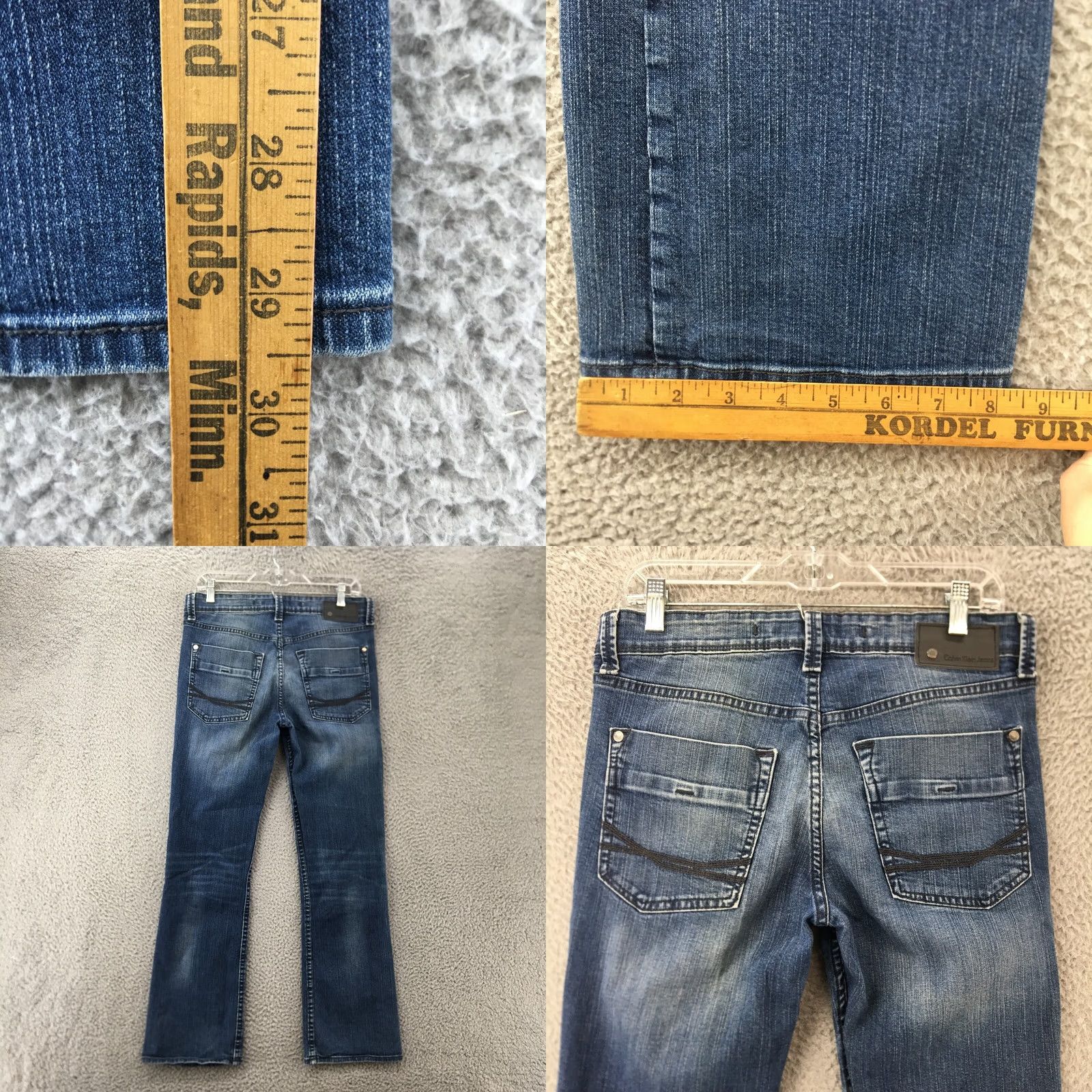 Calvin Klein Calvin Klein Jeans Womens Bootcut 31 Blue Denim Mid Rise Regular 5-Pocket Pattern Solid Stretch Classic Modern Denim 29.5 Inseam 32 Waist N/A Size 24" / US 00 / IT 34 - 8 Thumbnail