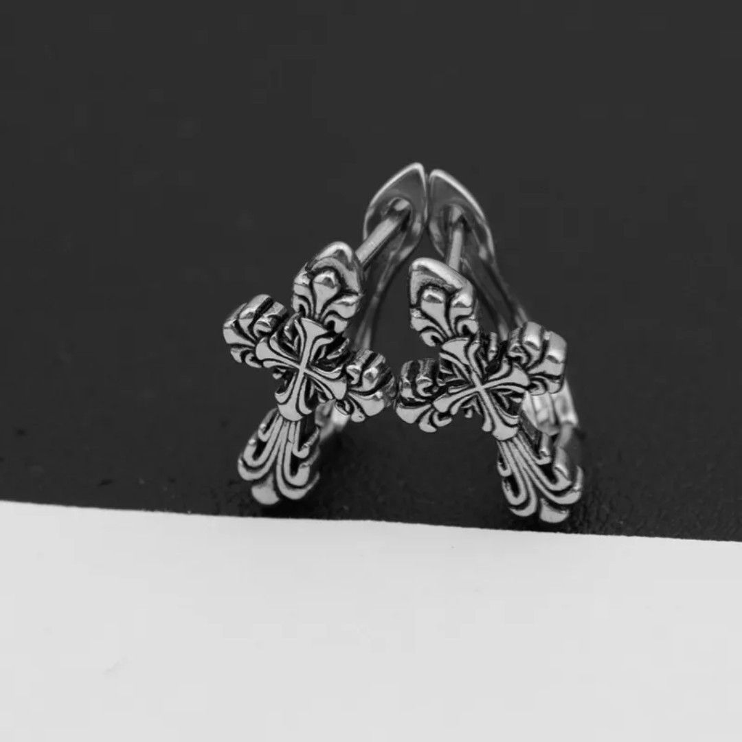 Japanese Brand Retro cross earrings 1pair Size ONE SIZE - 1 Thumbnail