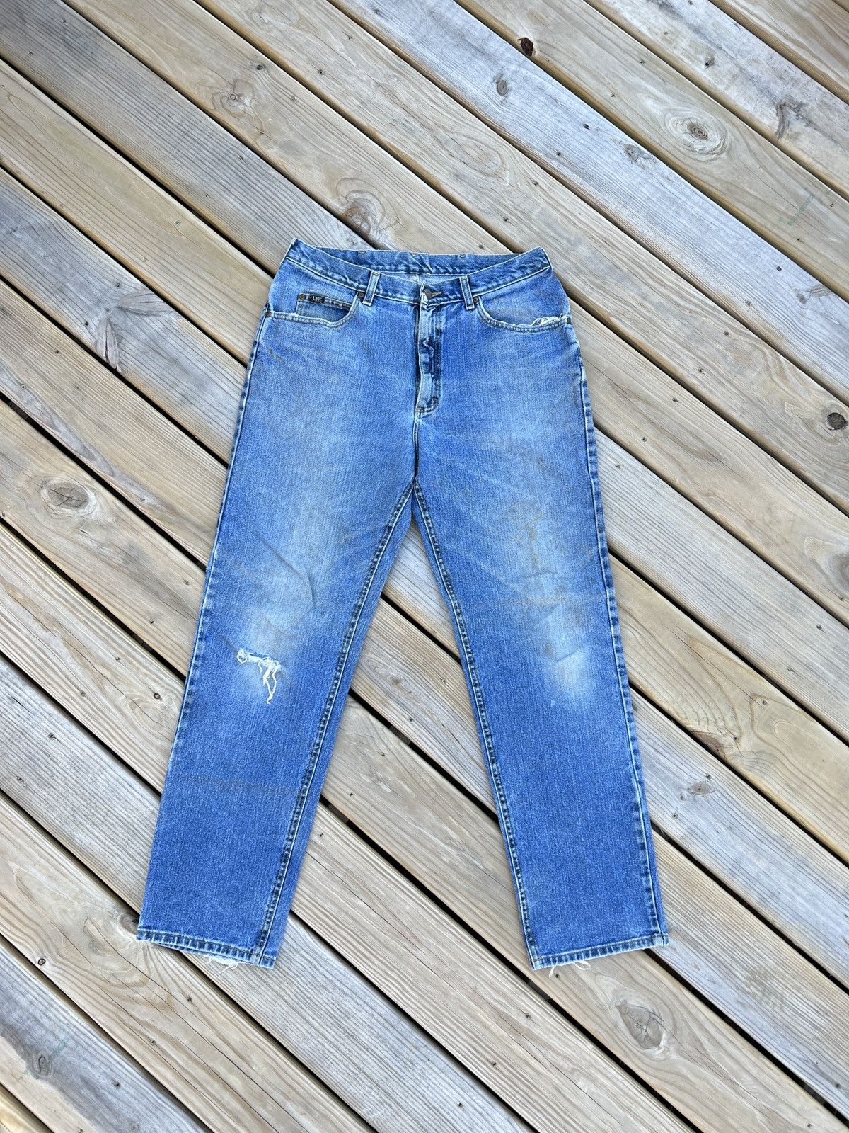 Lee × Vintage Vintage 2000s Lee Blue Denim Jeans Size US 36 / EU 52 - 2 Thumbnail