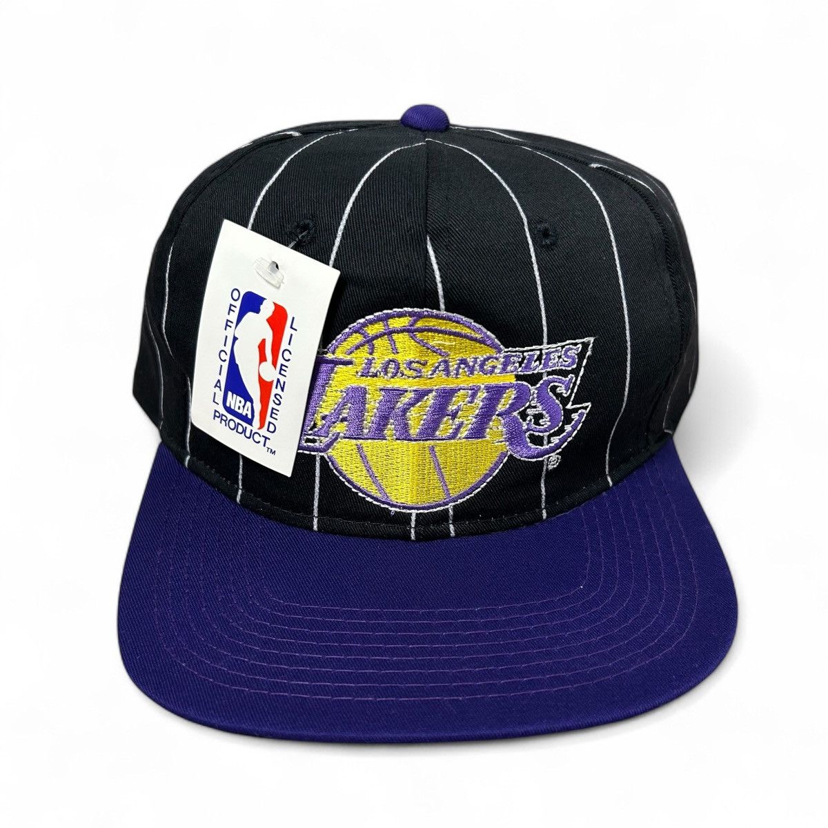 NBA 90s Los Angeles Lakers SNAPBACK HAT PINSTRIPE SIZE FREE Size ONE SIZE - 1 Thumbnail