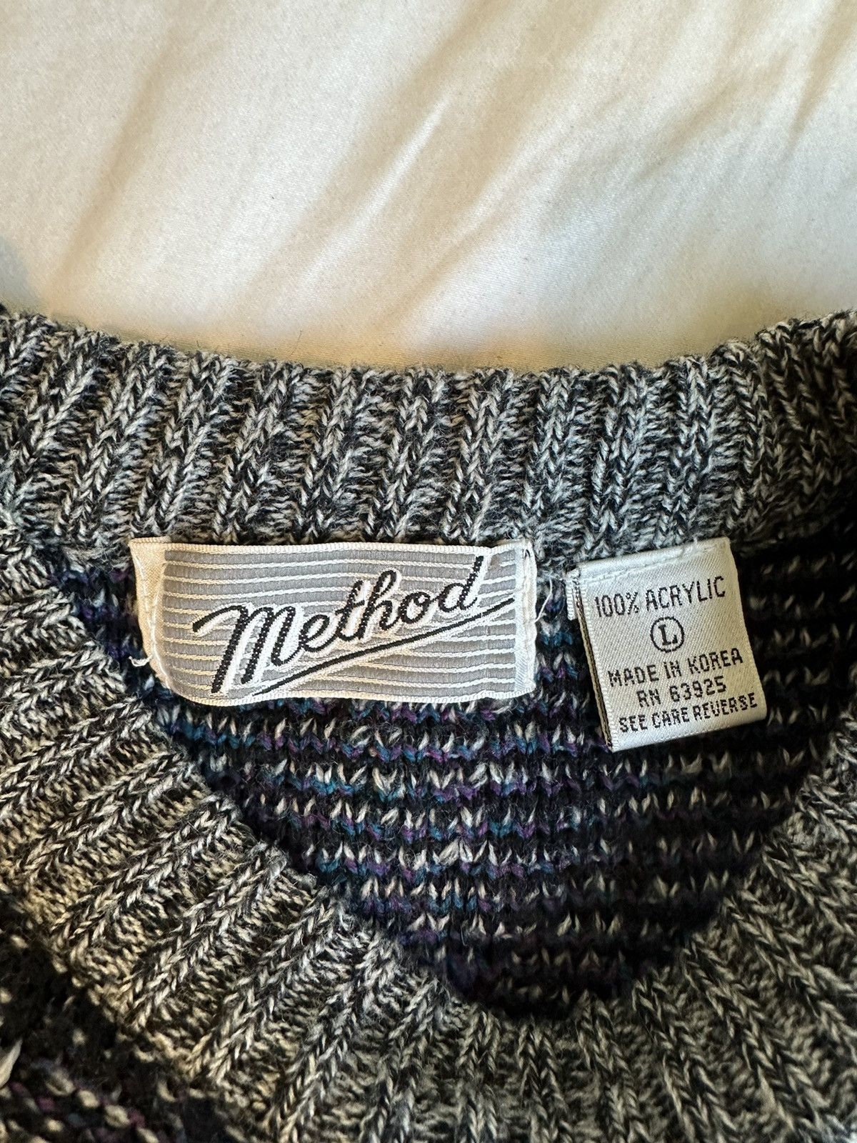 Method Vintage Method Crewneck blue/grey/black sweater Size US L / EU 52-54 / 3 - 3 Thumbnail