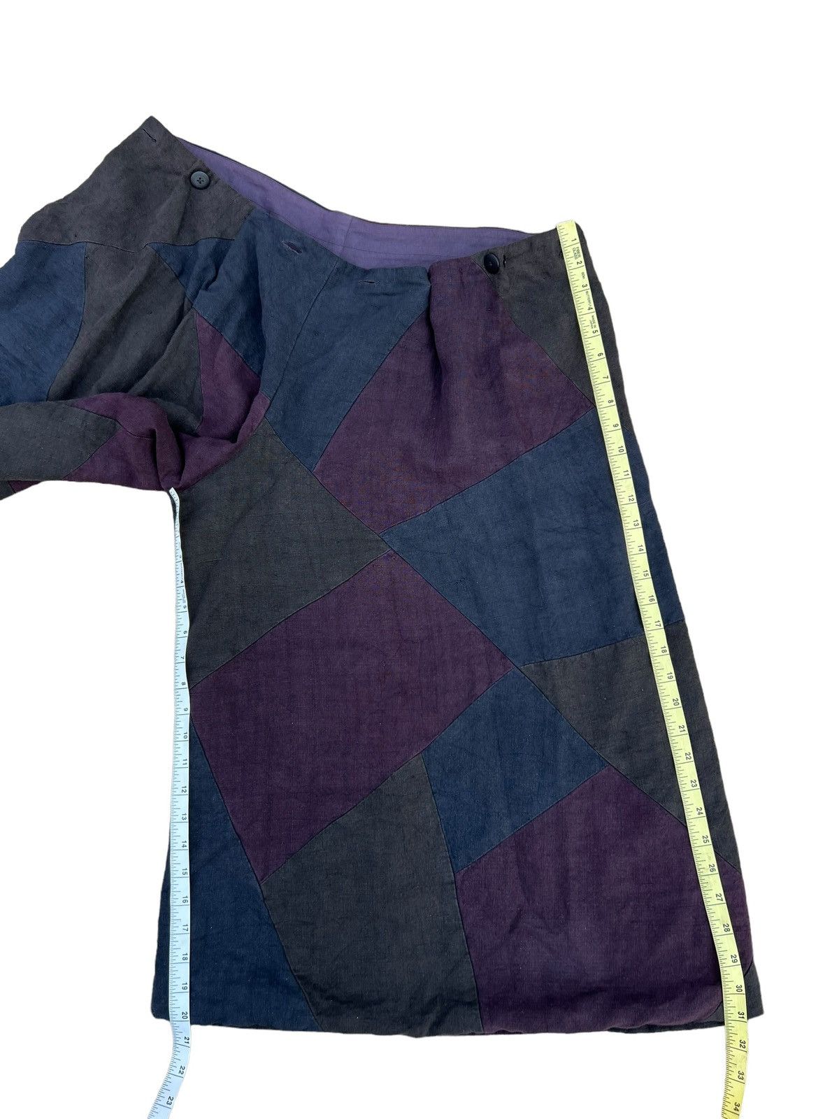 Casey Casey × Casey Vidalenc Casey Vidalenc Multi Colour Patchwork Super Wide Linen Pant Size US 32 / EU 48 - 6 Thumbnail