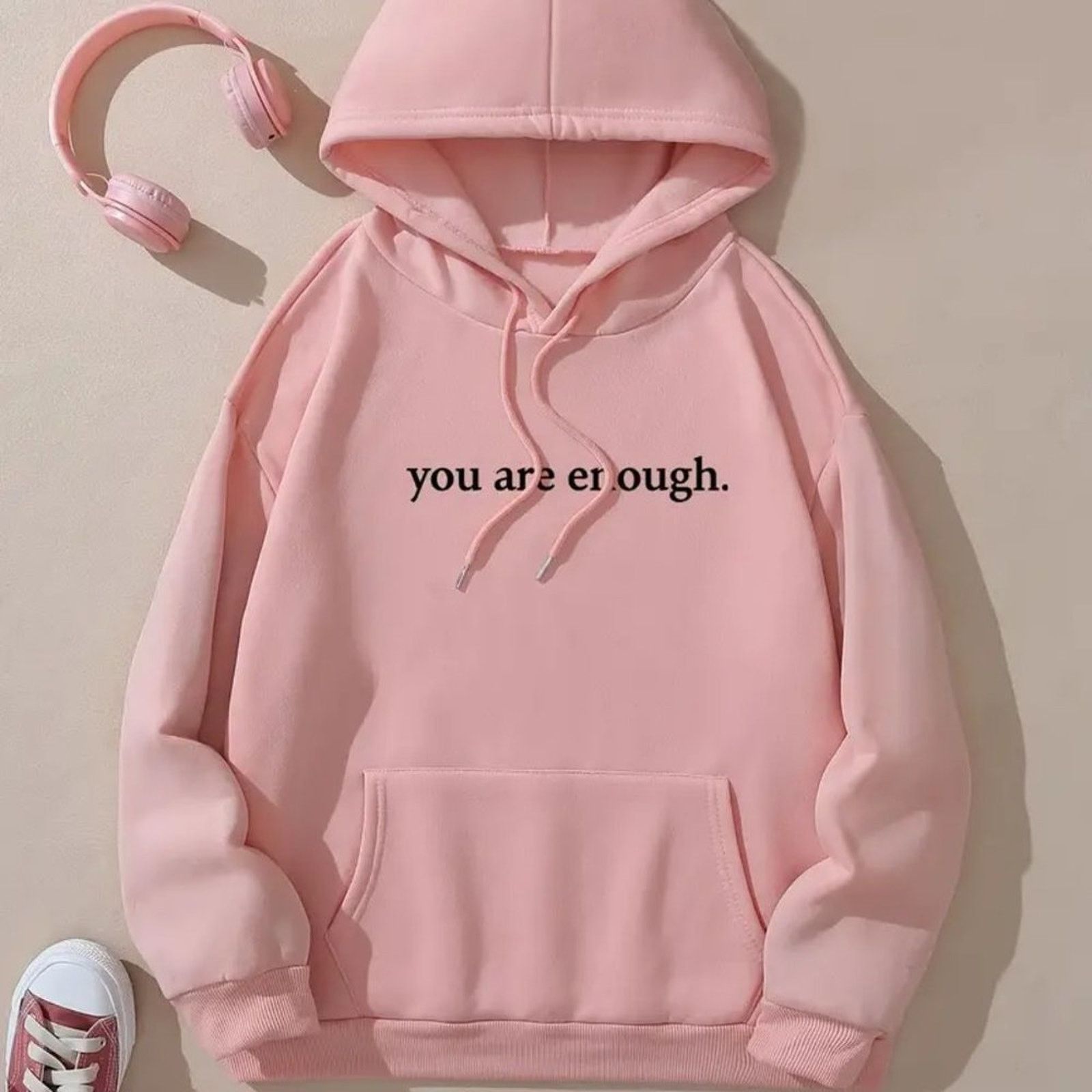 Other You Are Enough Sweatshirt Message on Back - Pink - XXL (14) Size XXL / US 16-18 / IT 52-54 - 3 Thumbnail