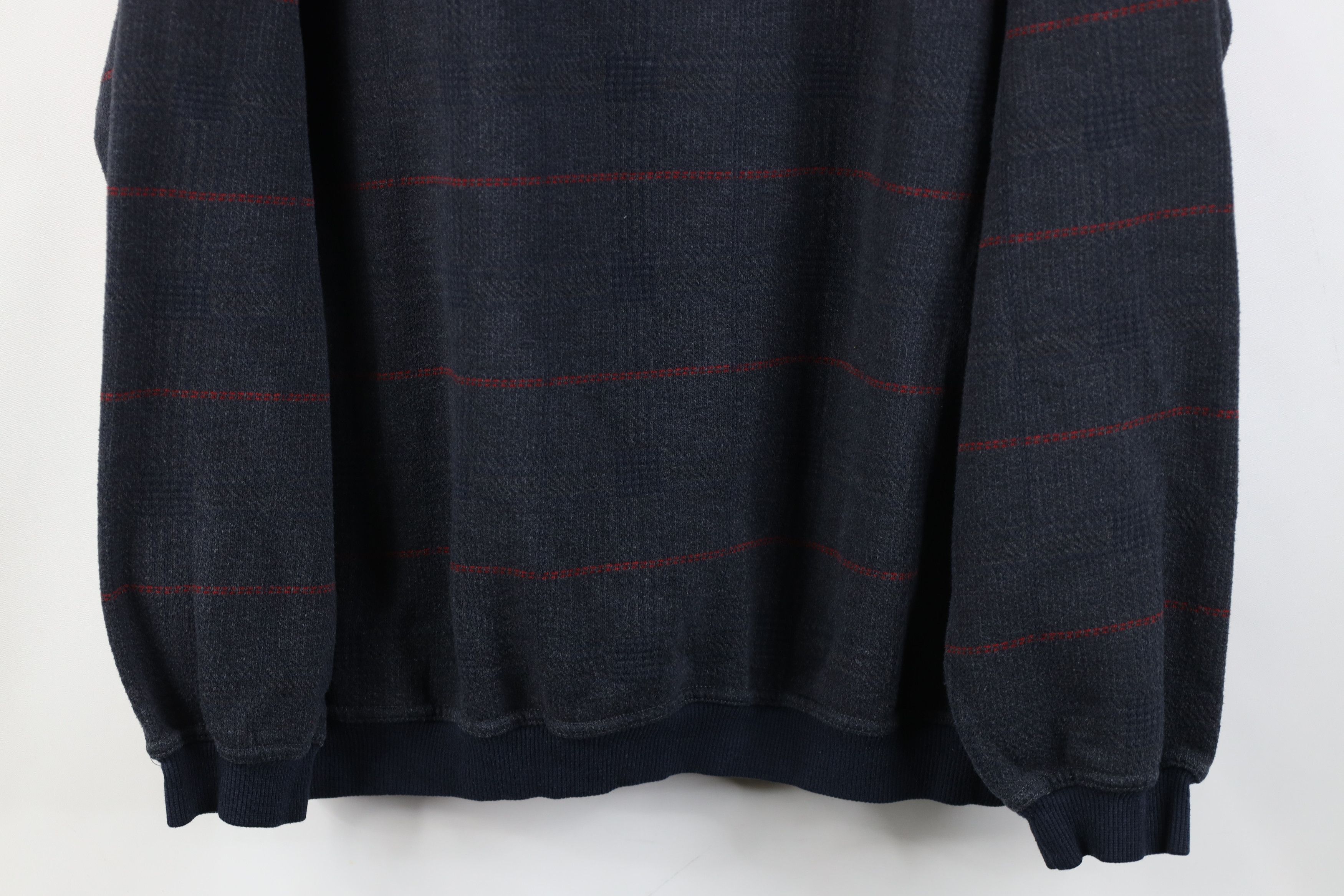 Vintage Vintage 90s Streetwear Layered Houndstooth Plaid Sweatshirt Size US L / EU 52-54 / 3 - 3 Thumbnail