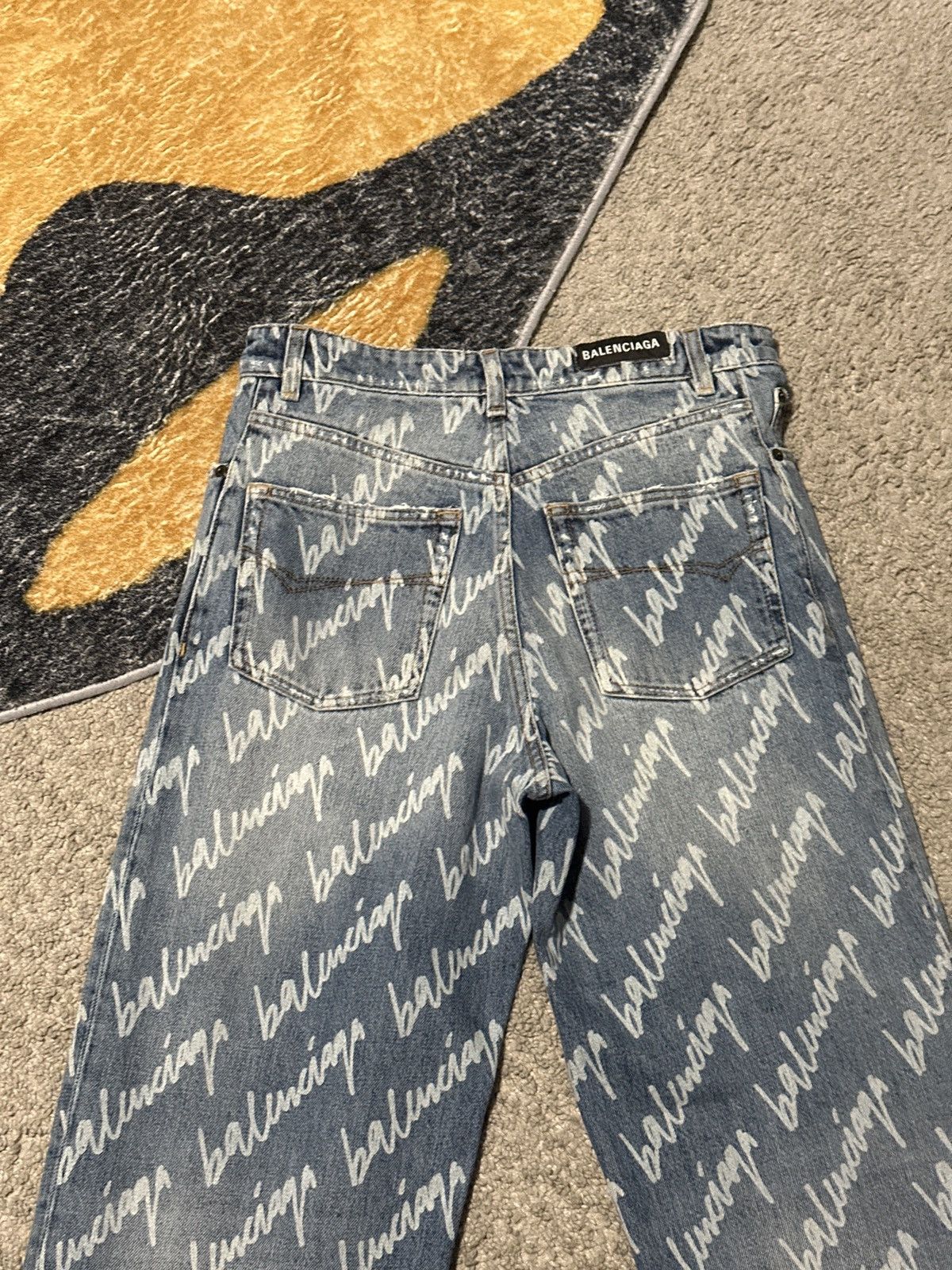 Balenciaga Balenciaga all over print denim | Grailed 