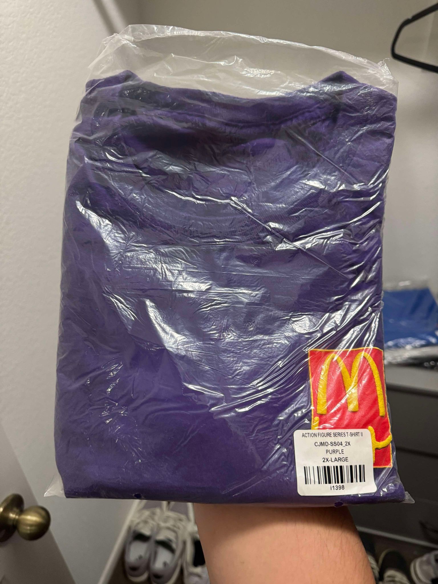 Travis Scott Travis Scott x McDonald's Action Figure II T-Shirt 'Purple' Size US XXL / EU 58 / 5 - 1 Thumbnail