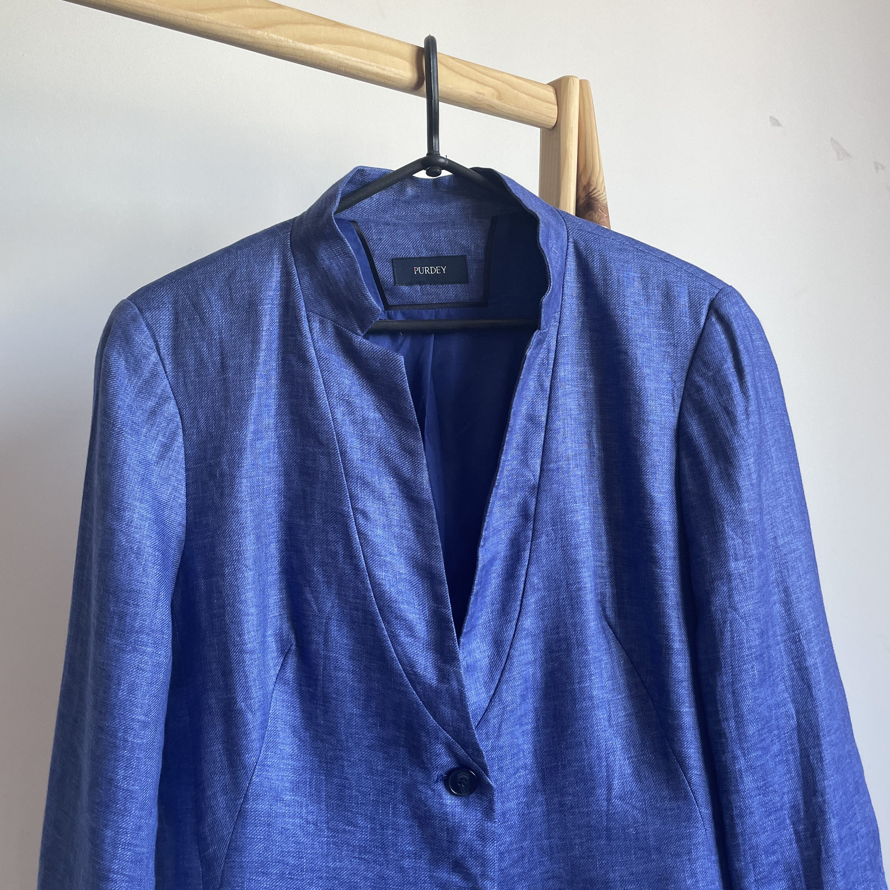 Purdey Purdey Womens Linen Blazer Size 42 Size M / US 6-8 / IT 42-44 - 6 Thumbnail