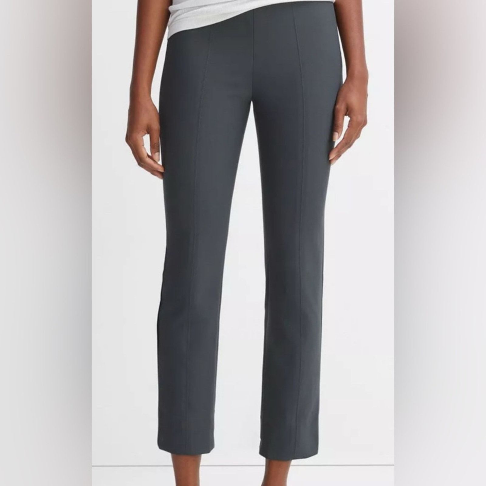 Vince Vince Dark Grey ponte knit front seam Ankle Pants, size XL Size 40" / US 18 - 3 Thumbnail