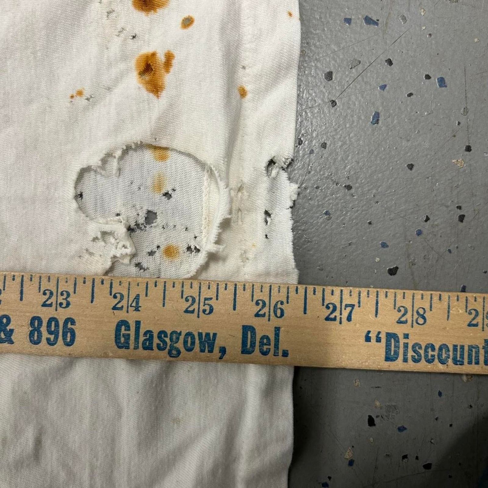 Other White vintage Distressed 60s/70s cotton t-shirt Size US L / EU 52-54 / 3 - 6 Thumbnail