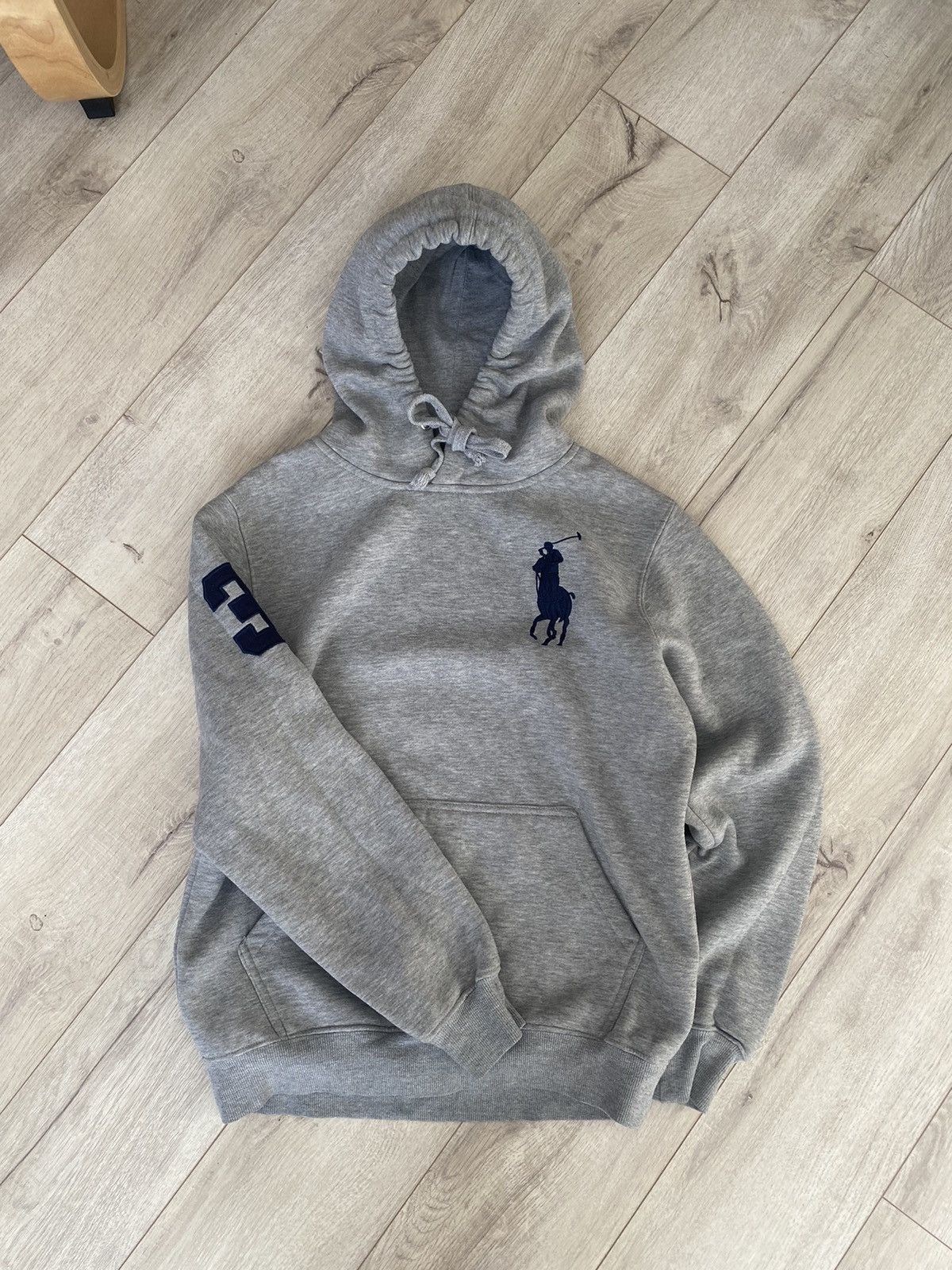 Polo Ralph Lauren Polo Ralph Lauren Vintage Hoodie Baggy 3 Big Pony Gray Size US S / EU 44-46 / 1 - 4 Thumbnail