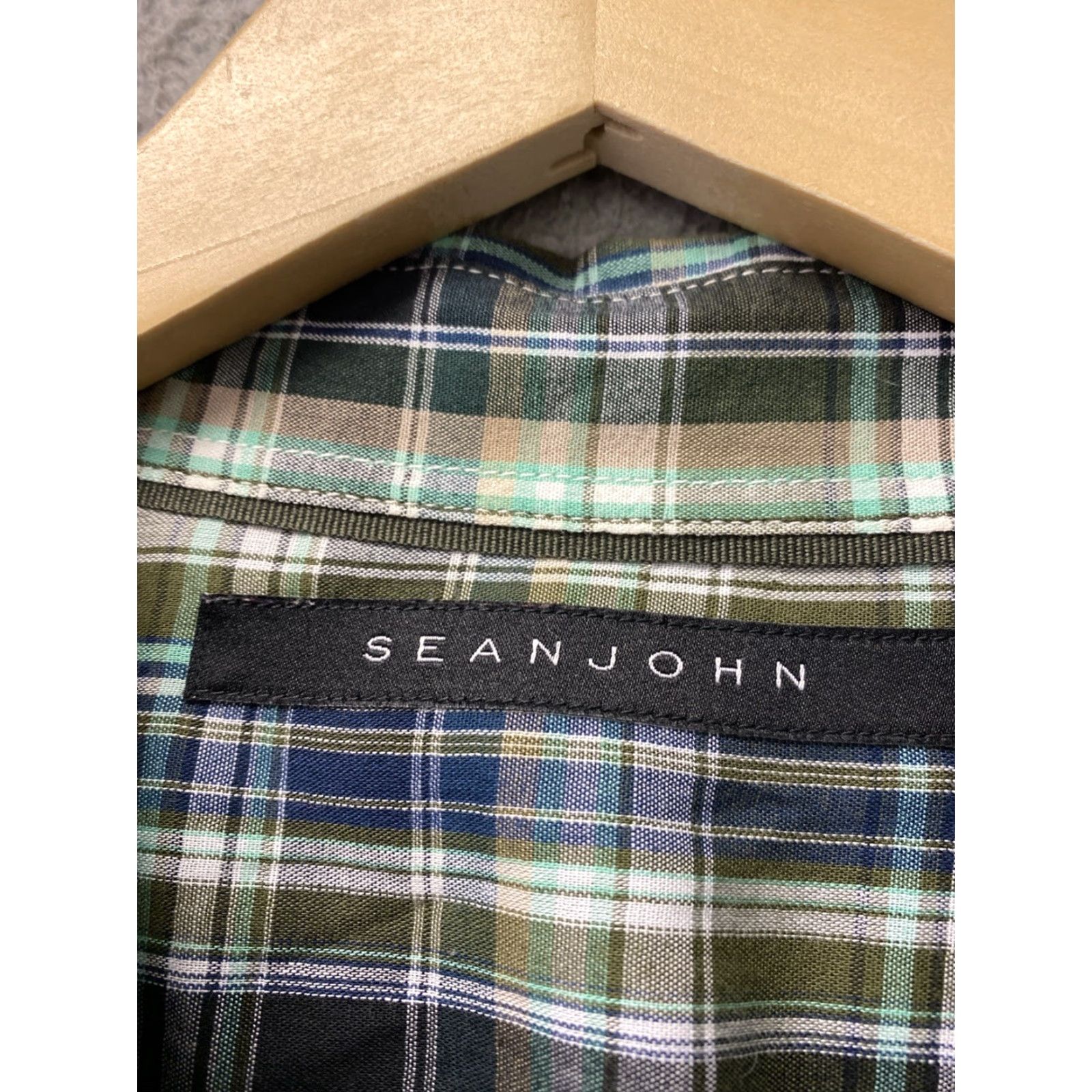 Sean John Sean John Shirt Mens 3XB Gingham Plaid Button Down Casual Shirt Size US XXL / EU 58 / 5 - 4 Thumbnail
