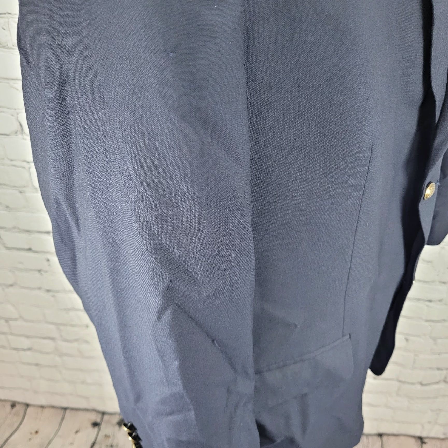 Vintage GS Perfect Fit Navy Stretch 2 Button Notch Blazer Sport Coat 50R Men Jacket Blazer Size 50R - 7 Thumbnail