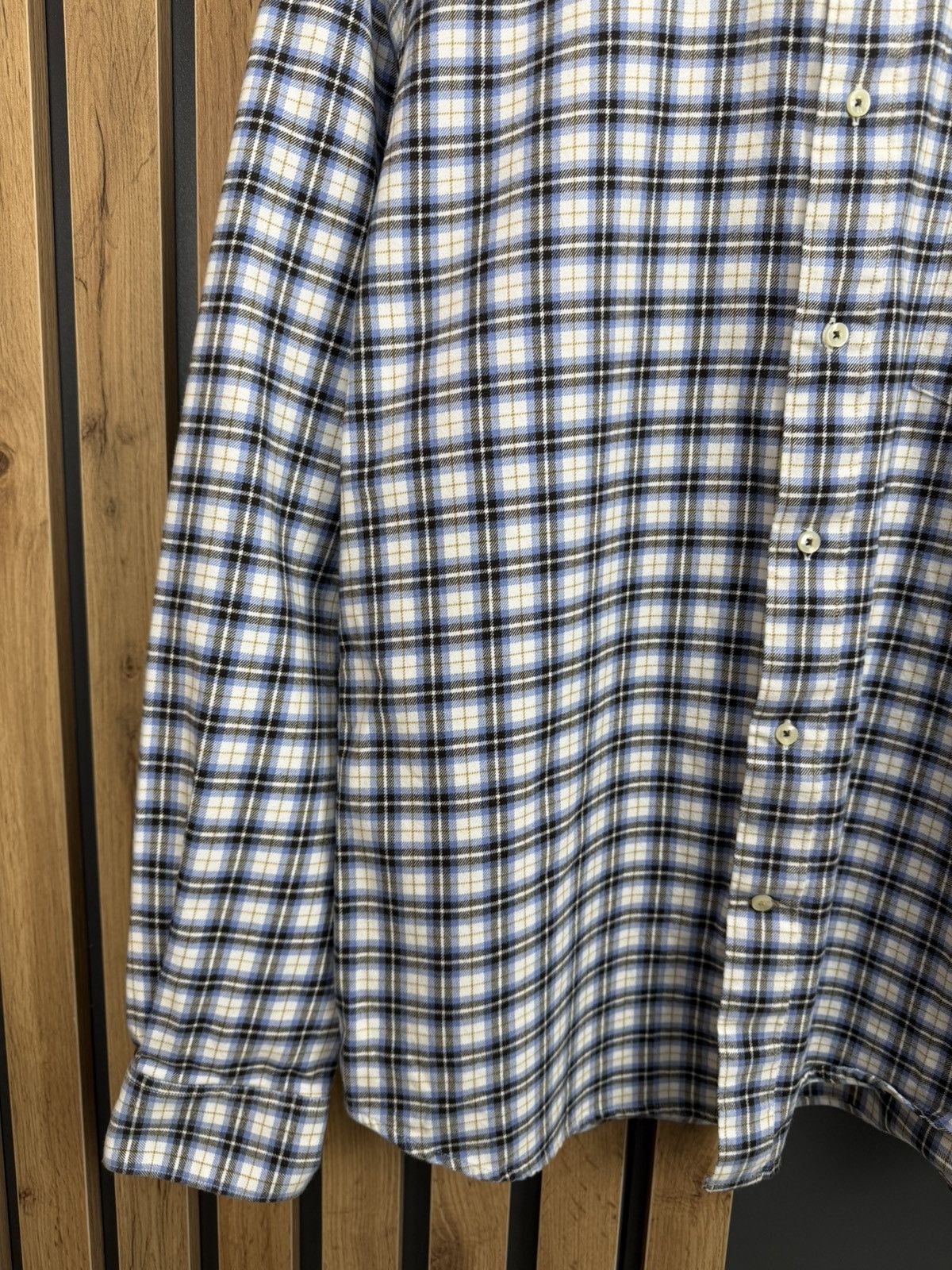 Barbour Barbour Regular Fit Plaid Shirt Blue Check Cotton Size M Size US M / EU 48-50 / 2 - 4 Thumbnail
