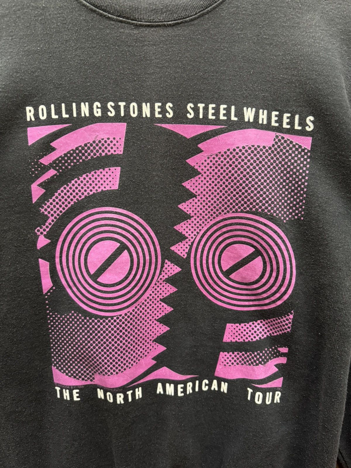 Band Tees × The Rolling Stones × Vintage Vintage 1989 Rolling Stone Steel Wheels North American Tour Size US M / EU 48-50 / 2 - 2 Thumbnail