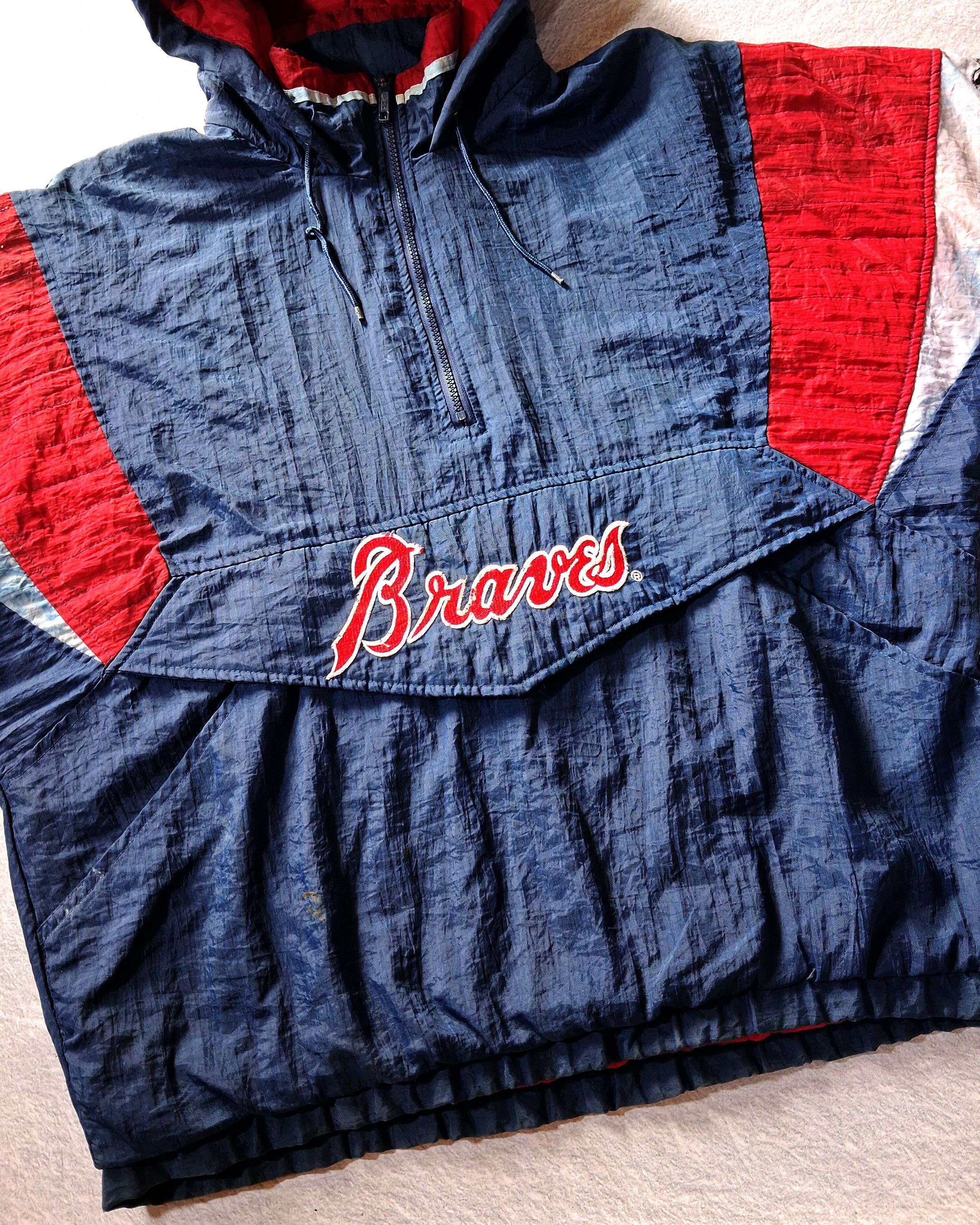 Starter STARTER ATLANTA BRAVES HOODED SHELL JACKET Size US L / EU 52-54 / 3 - 2 Thumbnail