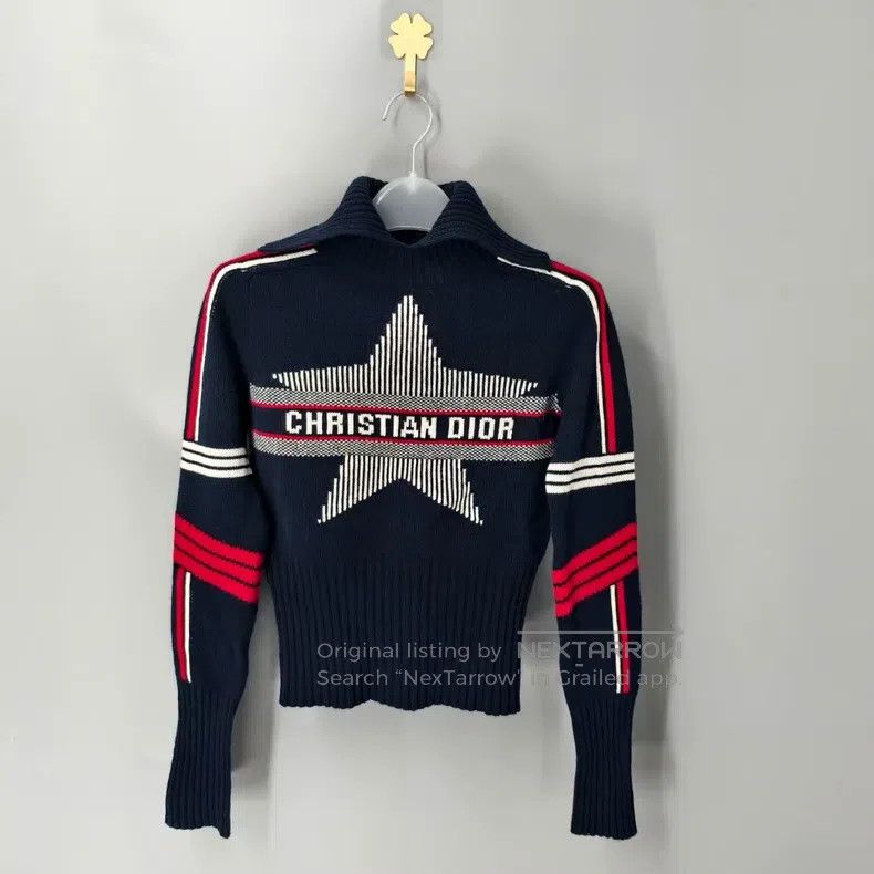 Dior Dior Letter logo striped inlaid slim sweater Size XXS / US 00 / IT 34 - 1 Thumbnail