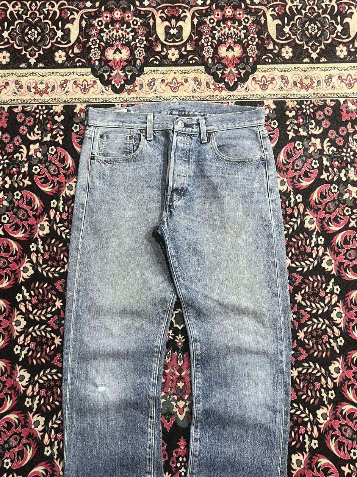 Levi's Levi’s 501 Big E Red Tab USA Flag Label Non Selvedge Jeans Size US 30 / EU 46 - 3 Thumbnail