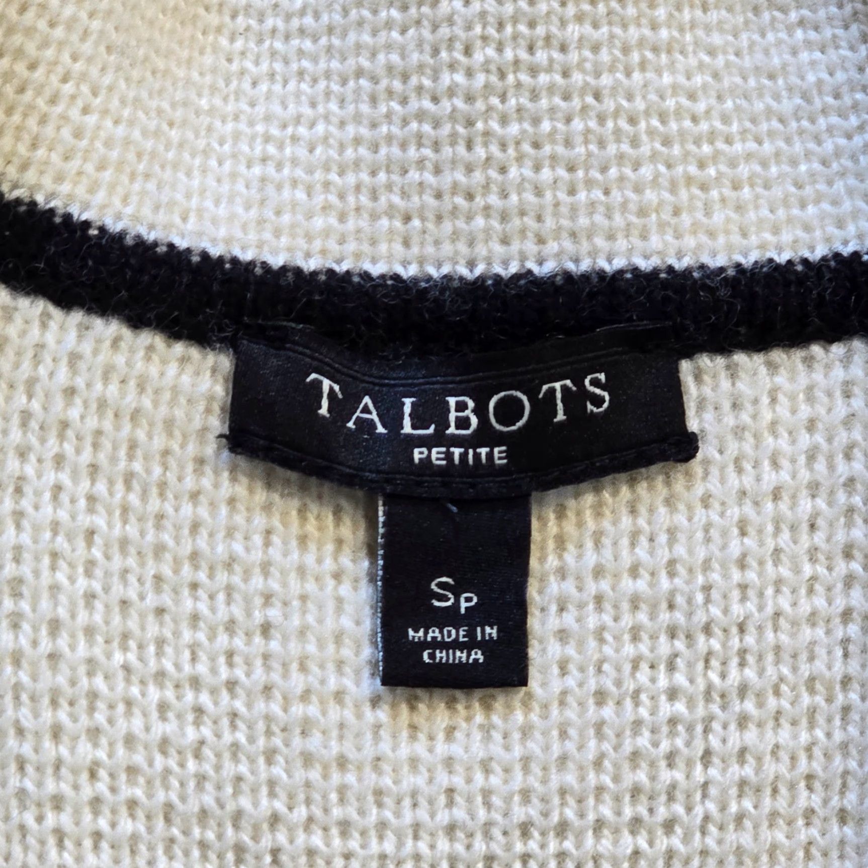 Talbots Talbots Cardigan Womens Petite Small Black Wool Blend Open Long Sleeve Capsule Size S / US 4 / IT 40 - 4 Thumbnail