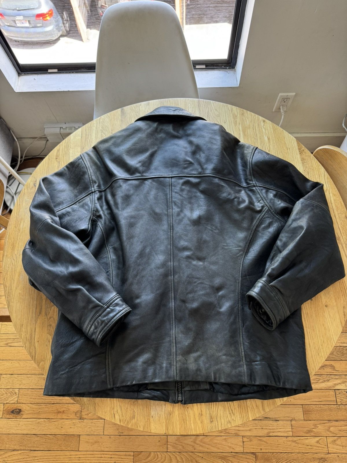 Liz Claiborne Distressed Vintage Liz Claiborne/Access Leather Jacket Size US L / EU 52-54 / 3 - 9 Thumbnail