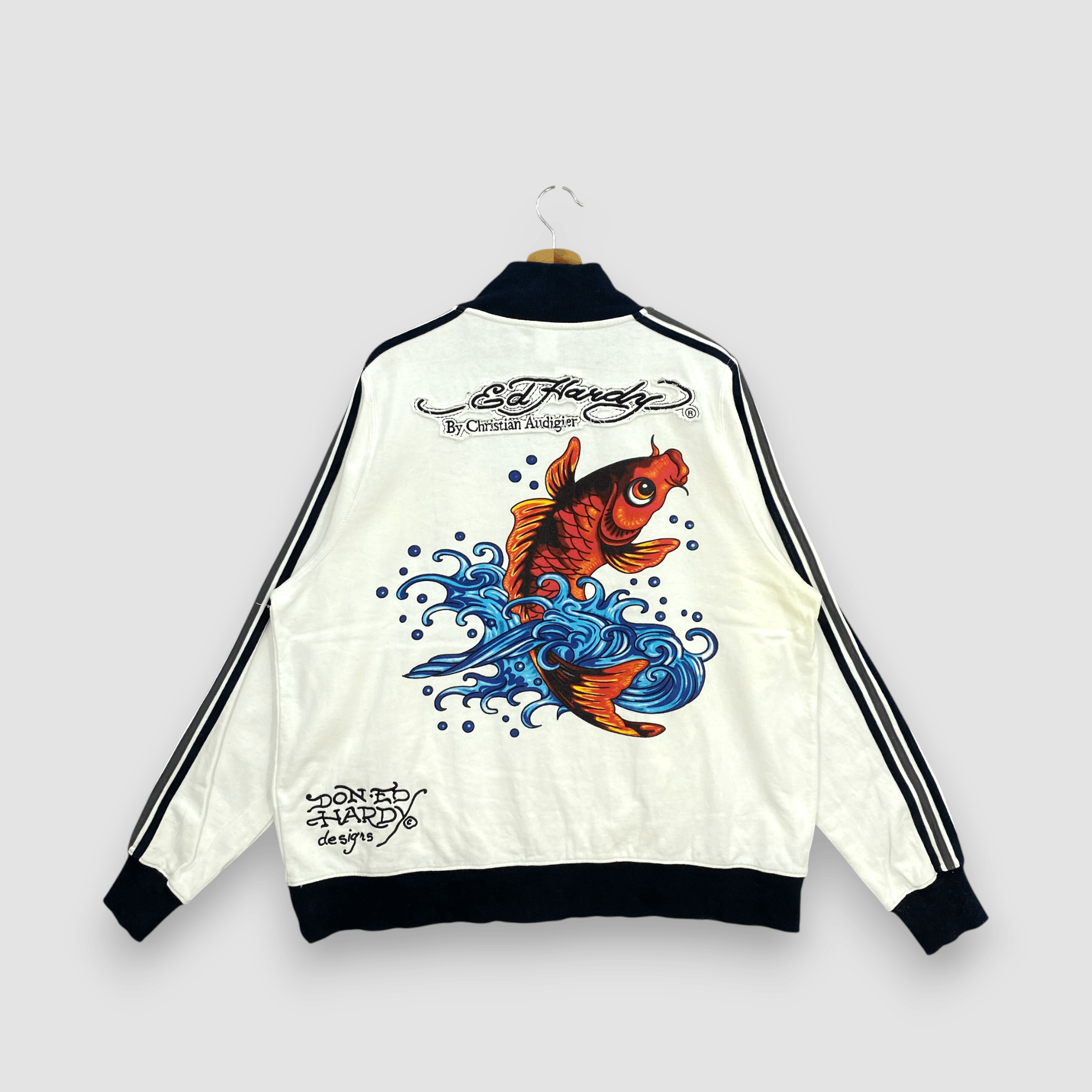 Ed Hardy Ed Hardy By Christian Audigier Track Jacket Koi Fish Tattoo Size US XXL / EU 58 / 5 - 1 Thumbnail