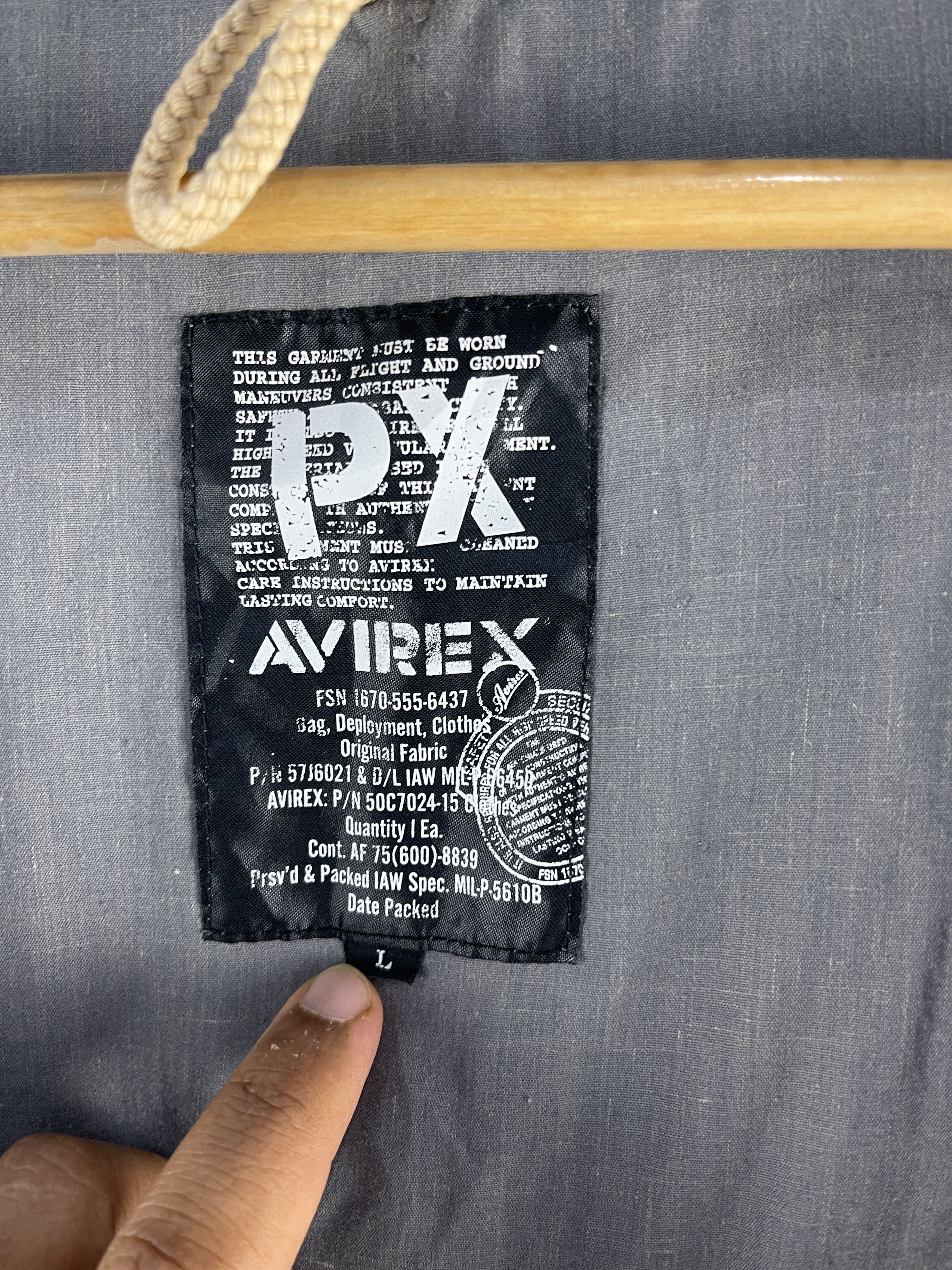 Avirex Vintage Avirex PX Hooded Denim Field Jacket Military Style Size US L / EU 52-54 / 3 - 15 Thumbnail
