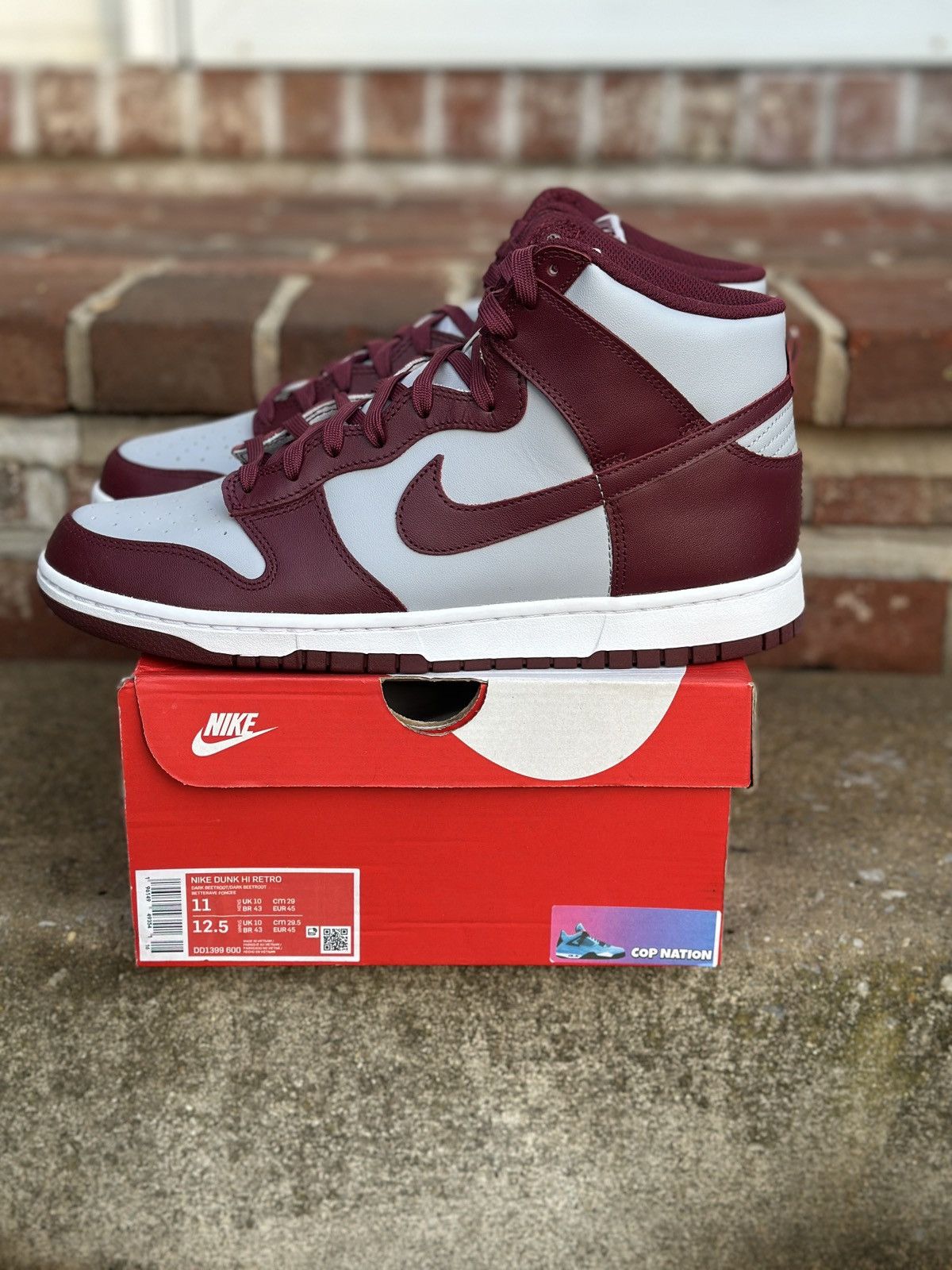 Nike Nike Dunk High Beetroot (11M) Size US 11 / EU 44 - 2 Thumbnail