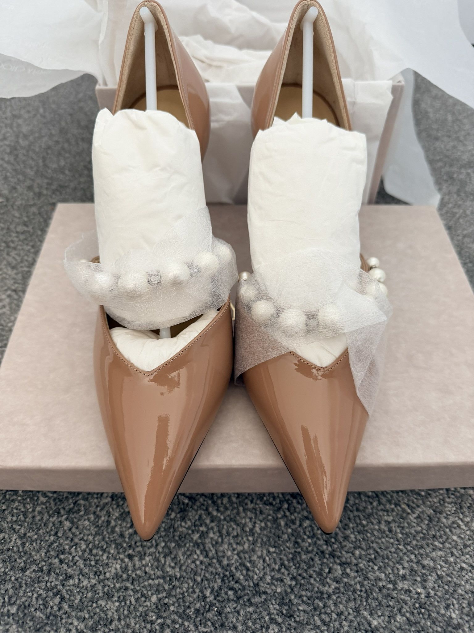 Jimmy Choo Jimmy Choo Aurelie 85 l 39 Ballet Pink/White Size US 9 / IT 39 - 6 Thumbnail