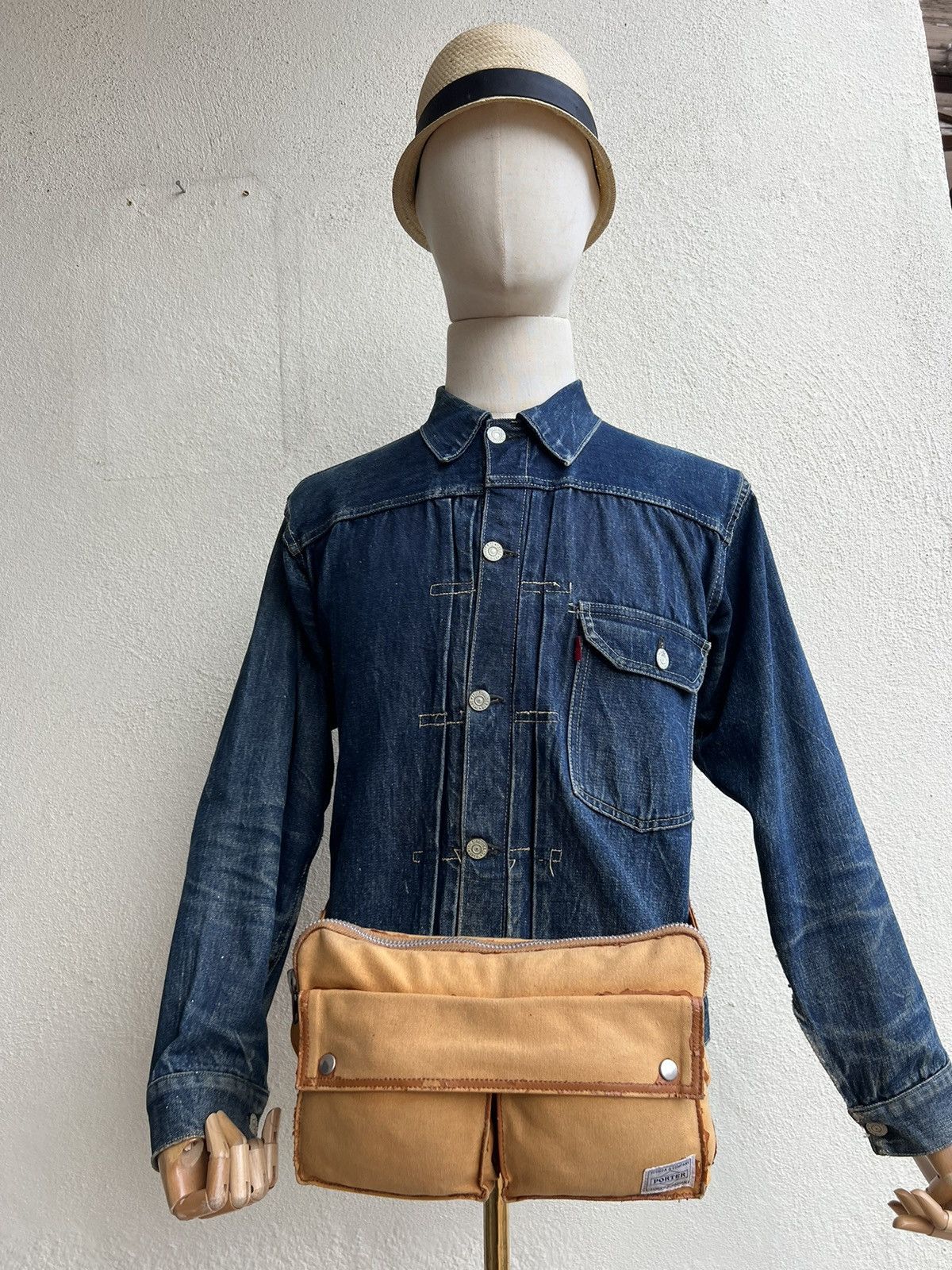 Porter Vintage Porter Yoshida Distress Coated PU Waist Bag Size ONE SIZE - 3 Thumbnail