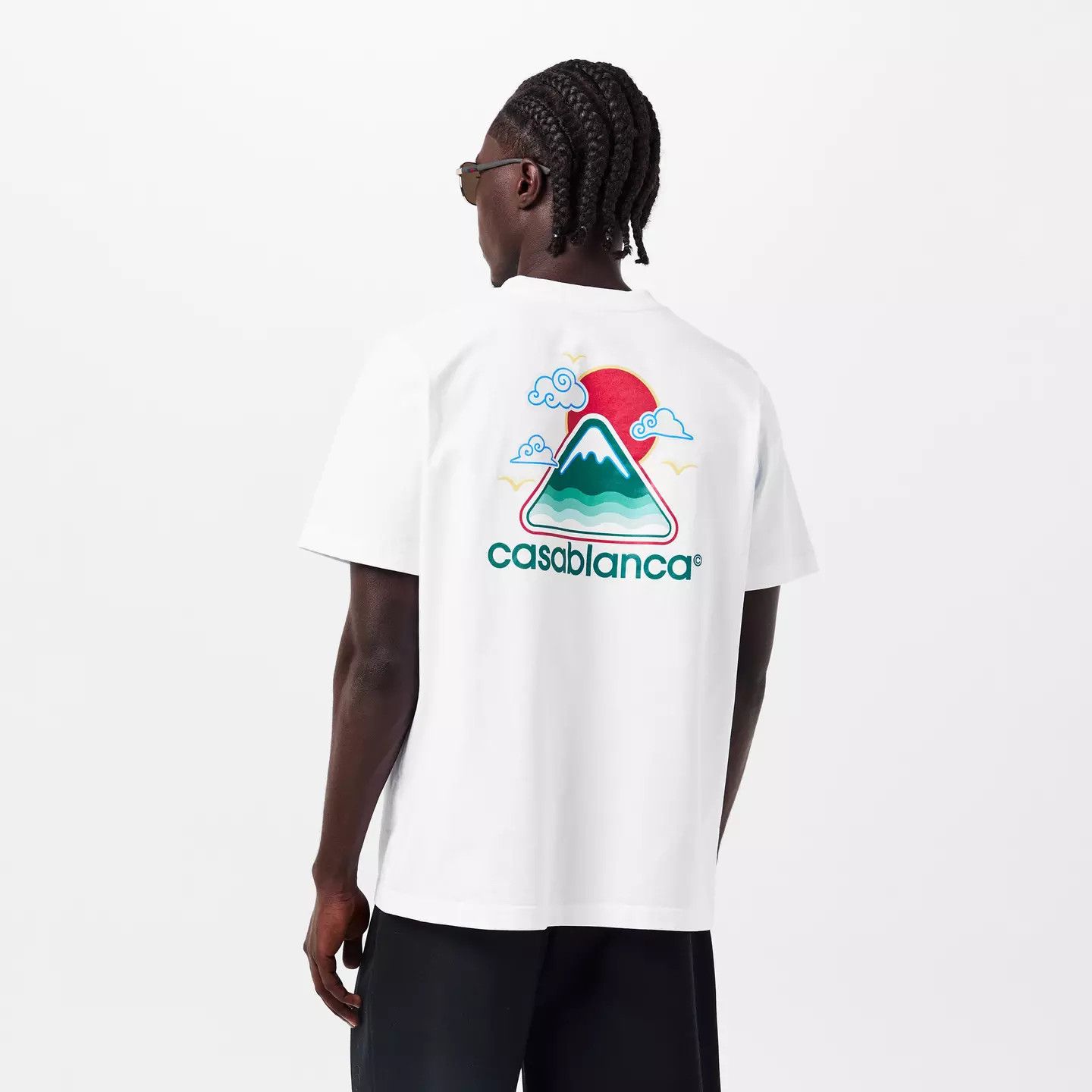Casablanca o1g2r1mq0426 Montagne Ondulee T-Shirt in White Size US S / EU 44-46 / 1 - 3 Thumbnail
