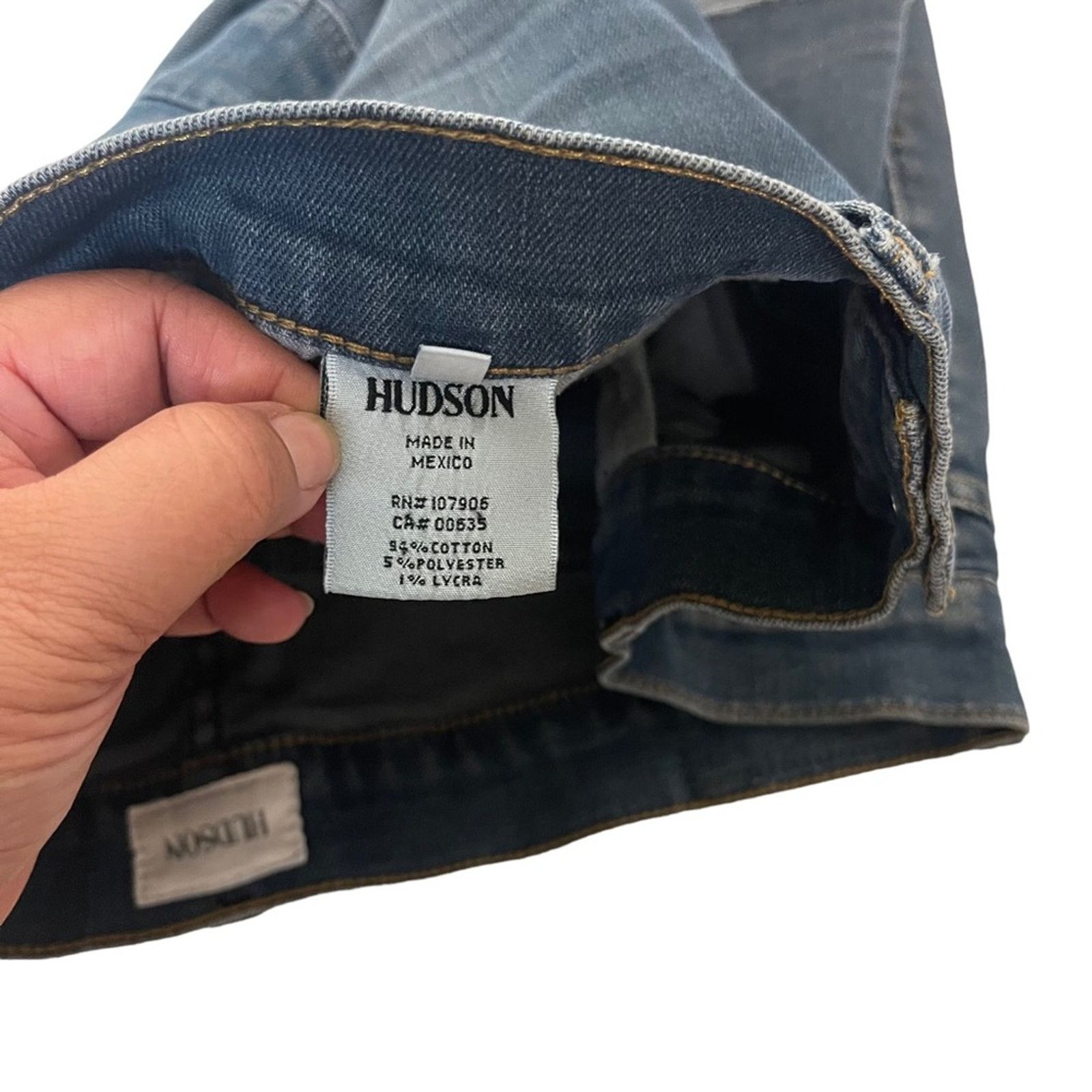 Hudson Hudson Blake Slim Straight Medium Wash Blue Denim Short 32 Size 32" / US 10 / IT 46 - 7 Thumbnail