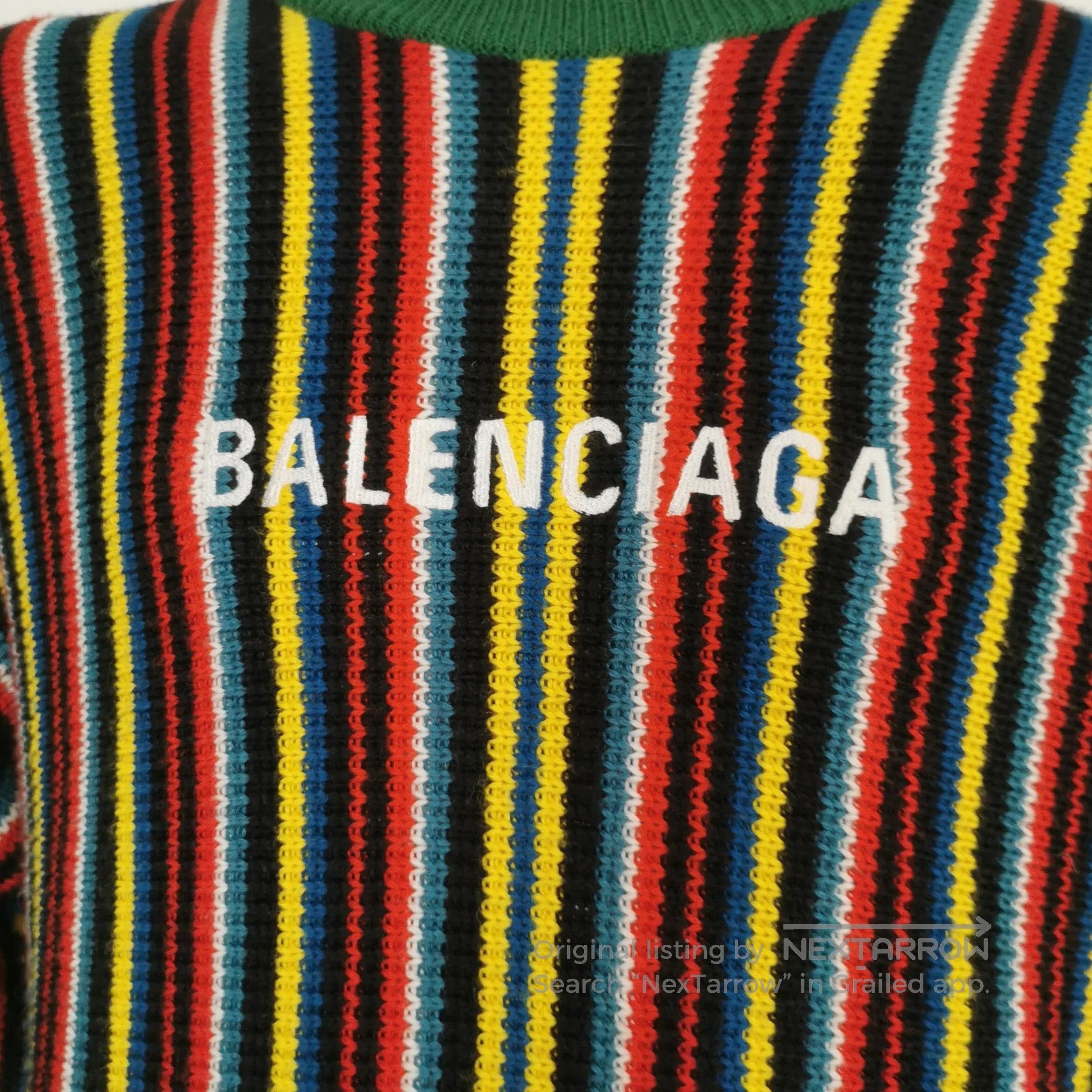 Balenciaga Balenciaga Striped Logo Crewneck Sweater XS. Size US XS / EU 42 / 0 - 1 Thumbnail