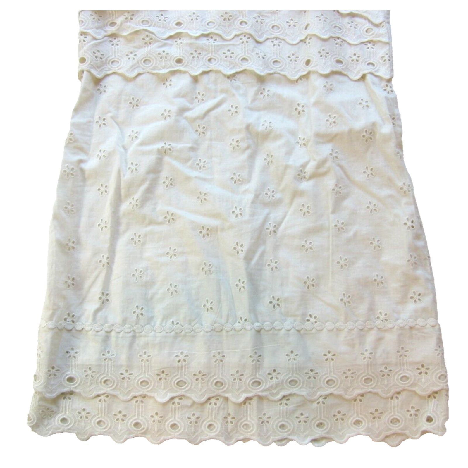 J.Crew NWT J.Crew 100% Cotton Ivory Embroidered Sleeveless Shift Sheath Tank Dress 12 Size XL / US 12-14 / IT 48-50 - 6 Thumbnail