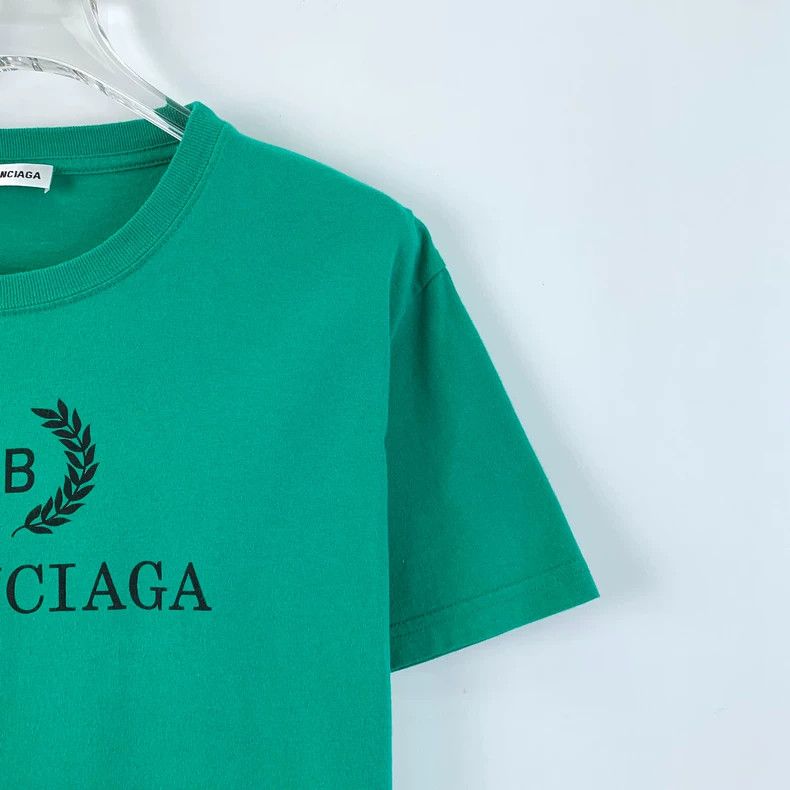 Balenciaga Balenciaga Green logo monogrammed wheat-ear printed cotton Size US L / EU 52-54 / 3 - 3 Thumbnail