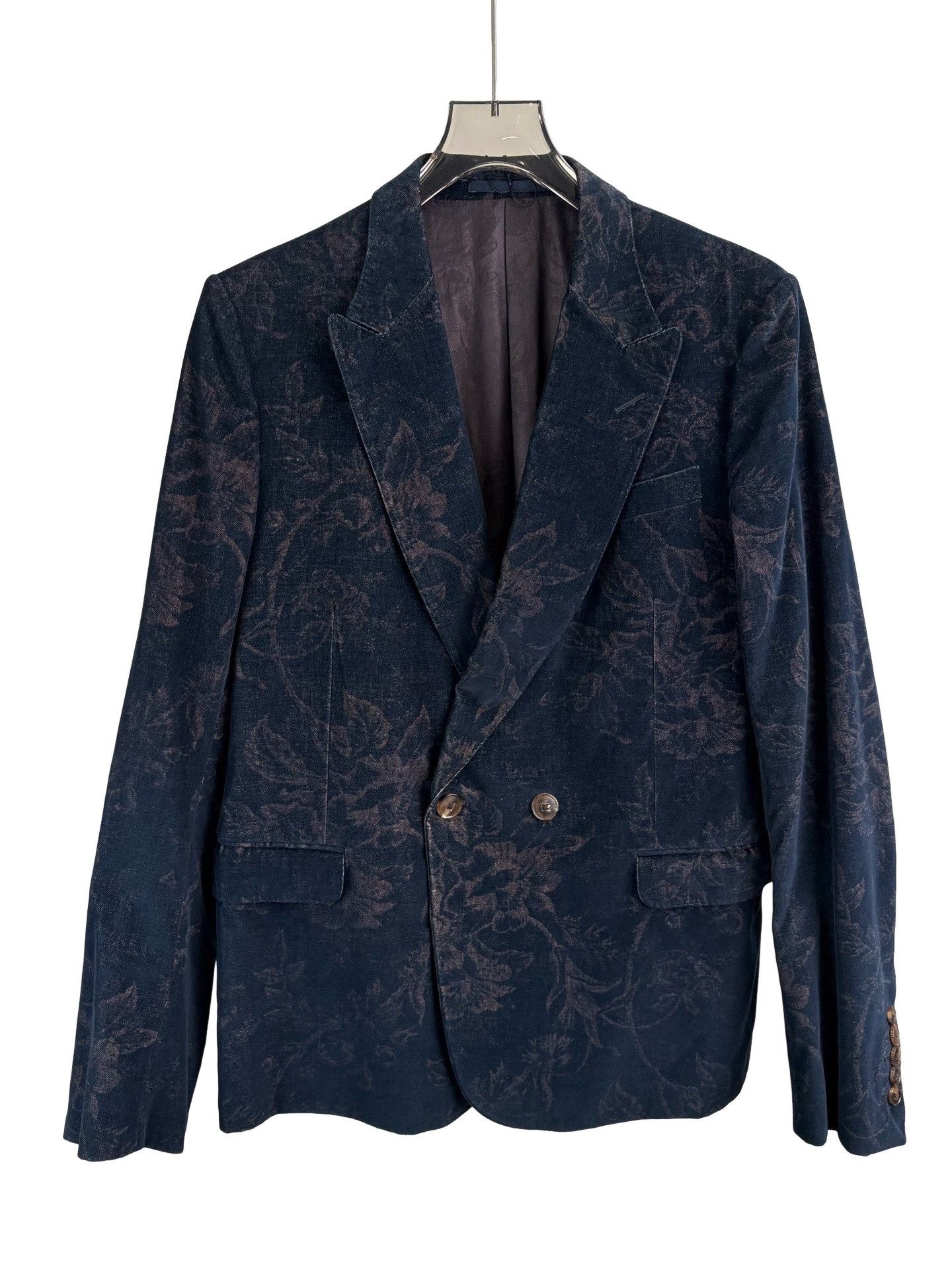 Gucci Gucci Floral Velvet Double-Breasted Blazer Size 40R Size 40R - 1 Thumbnail